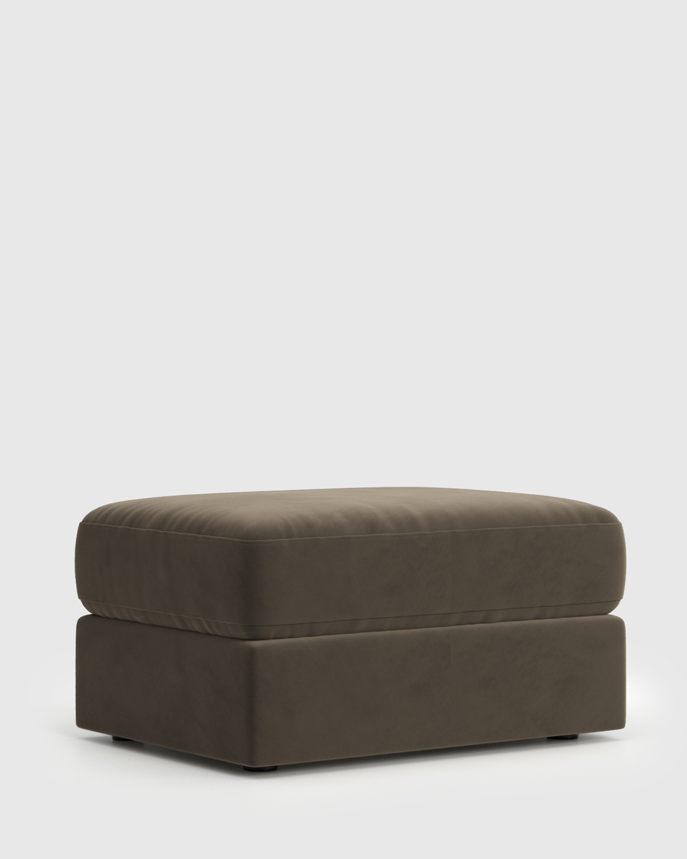 Square Arm Deep Seat Ottoman in Performance Velvet - thumbnail 4