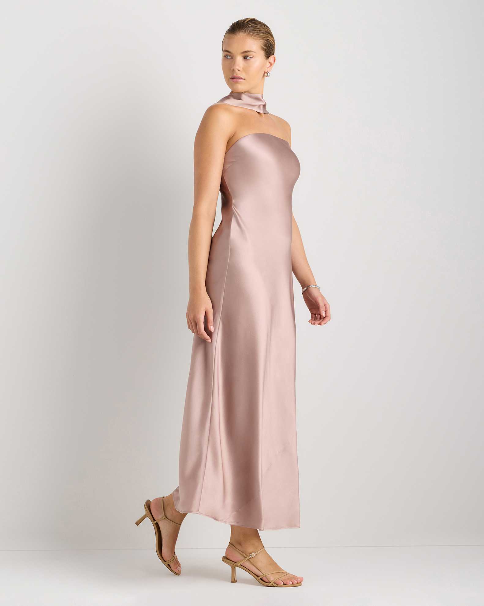 100% Washable Silk Strapless Scarf Maxi Dress 100% Washable Silk Strapless Scarf Maxi Dress