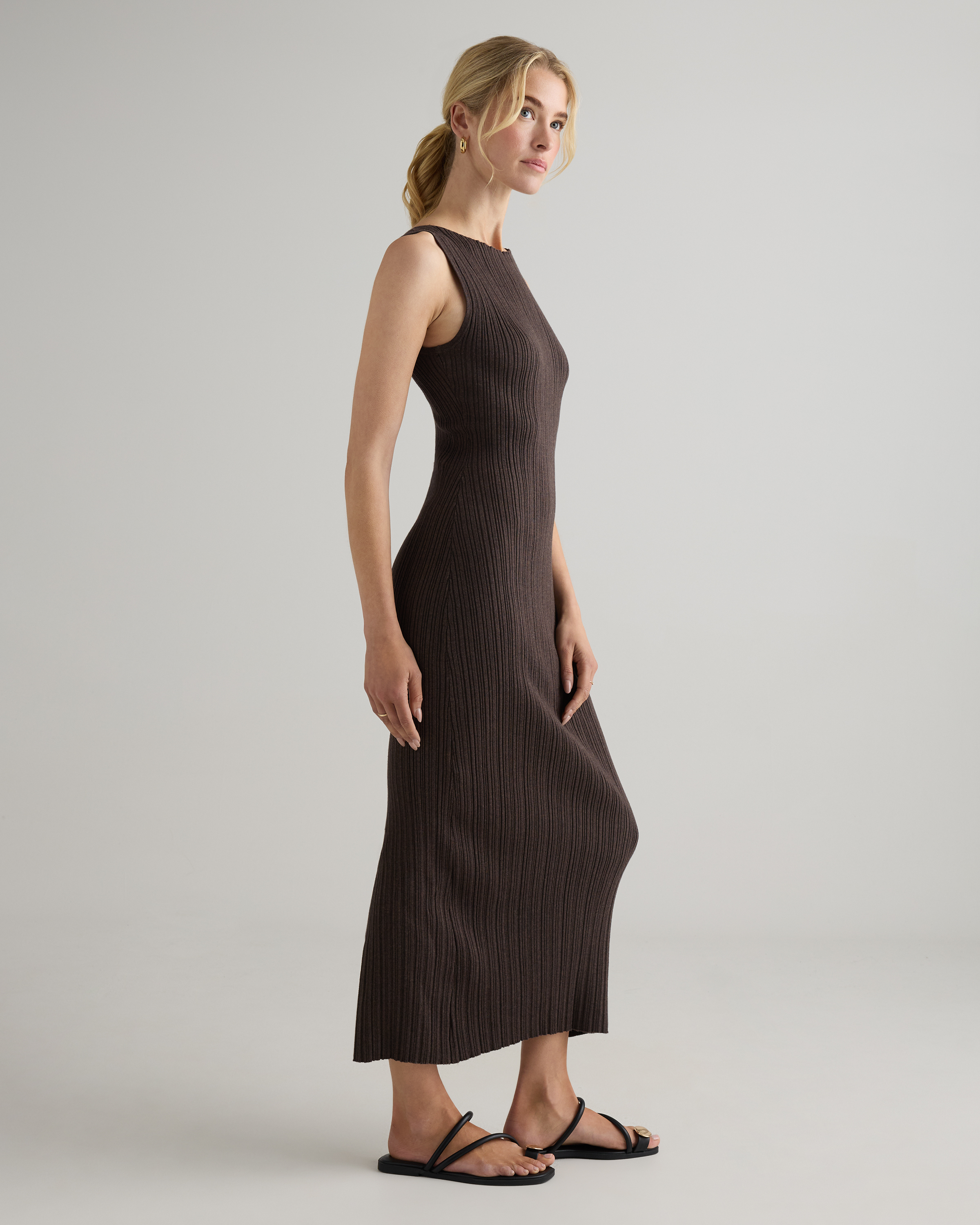 ワンピース CRIDA ASIAGO CASHMERE KNIT MIDI DRESS CRIDA Asiago cashmere knit midi dress - Brown - ASIAGOSUDAN