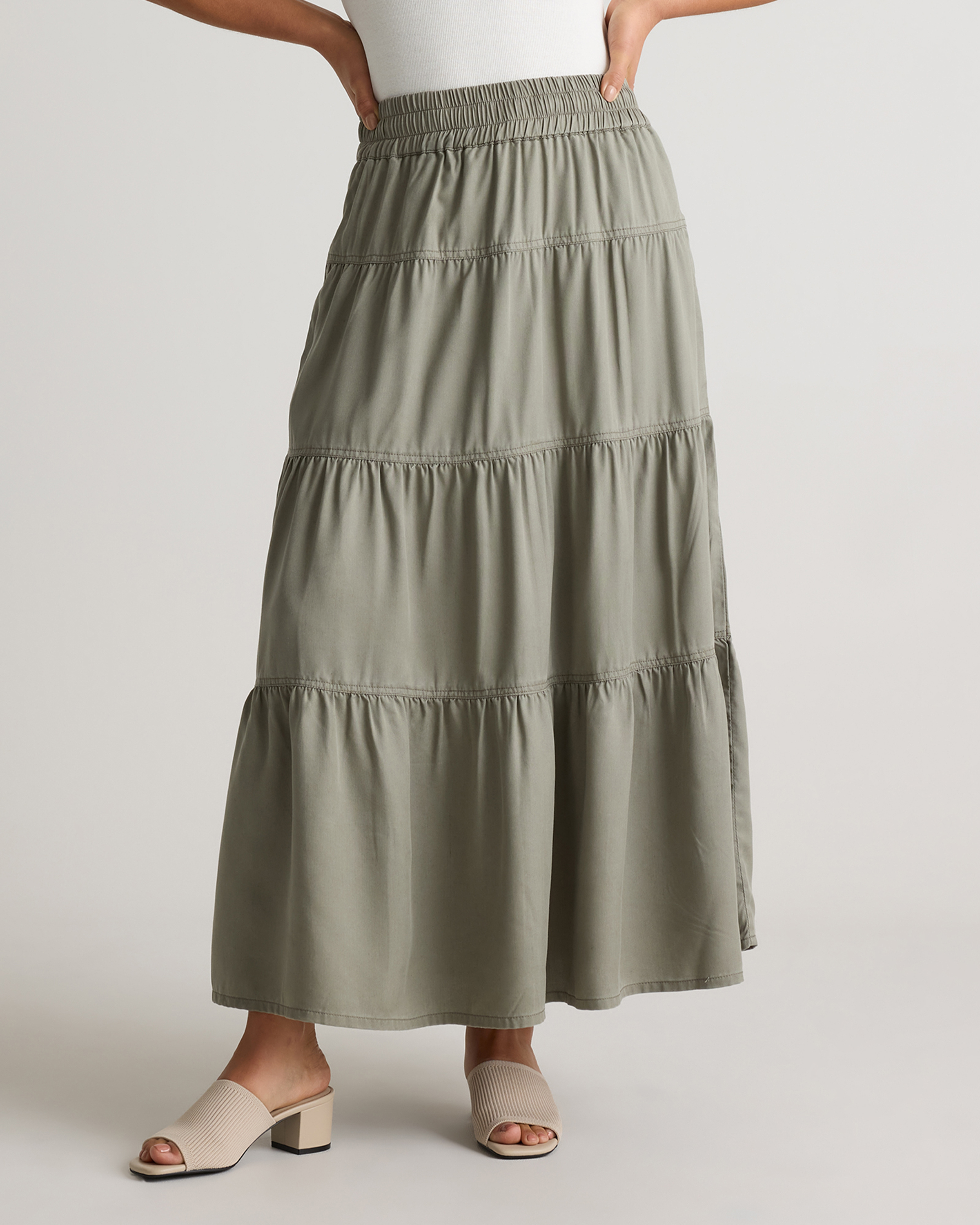 【WONDER WONDER】Kawi Frill Check Tiered Long Skirt Cawi Frill Check Tiered Long Skirt - WONDER WONDER | 60