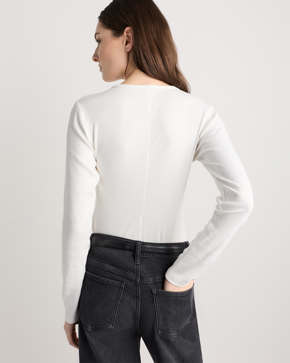 Organic Cotton Micro-Rib Long Sleeve Tee