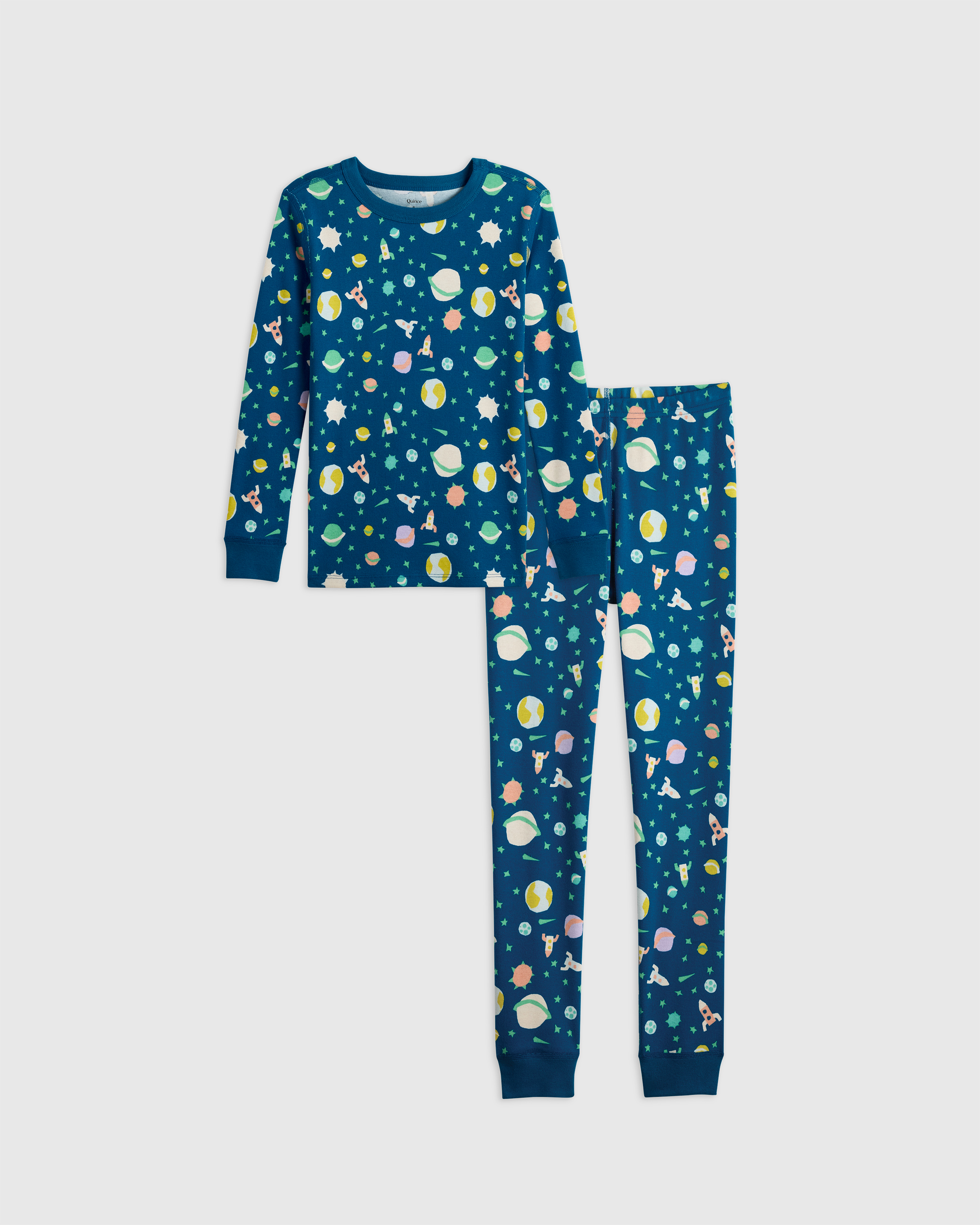 Planets 100% Organic Cotton Long Sleeve and Pant Pajama Set