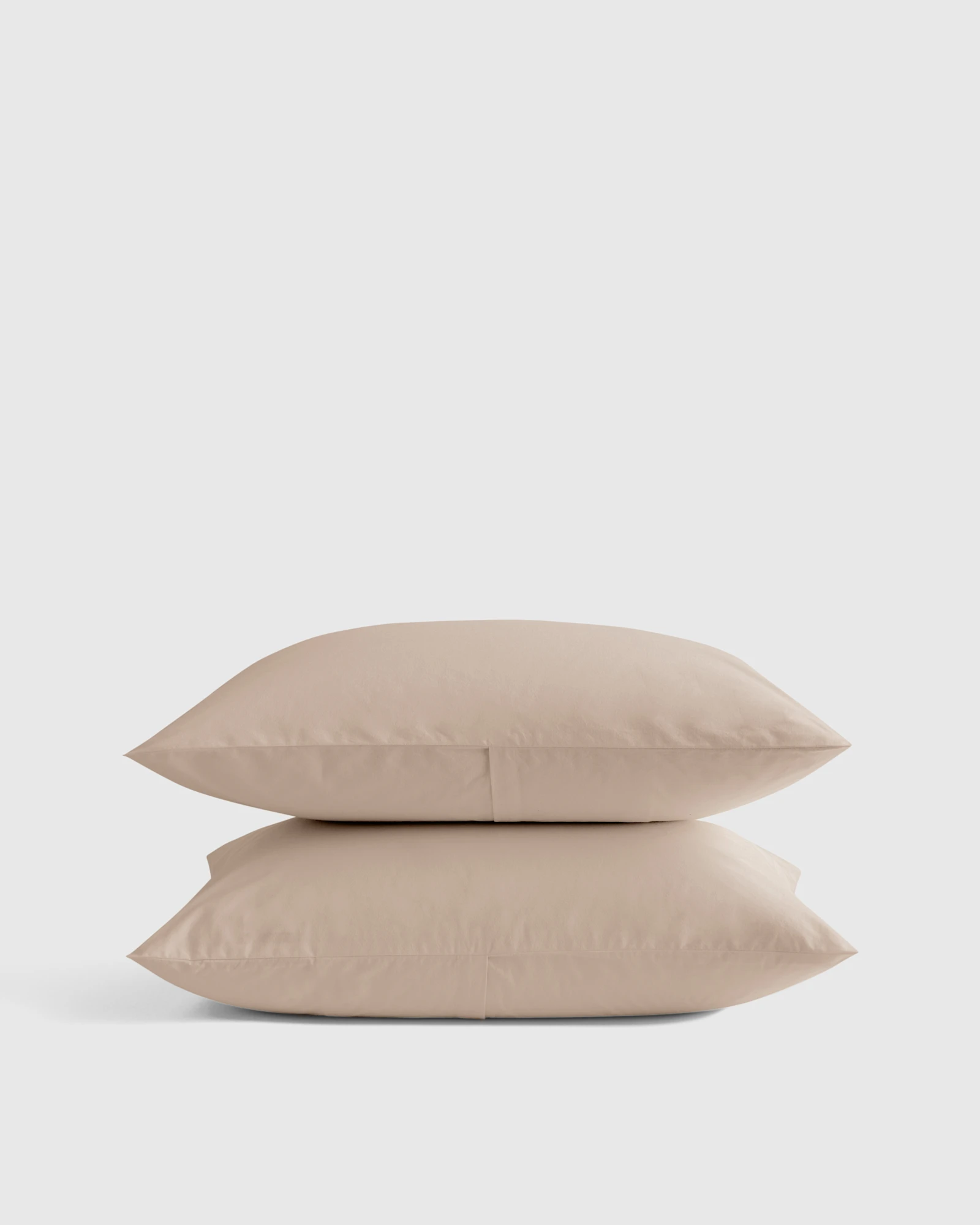 Organic Brushed Cotton Sham Set - White, Standard