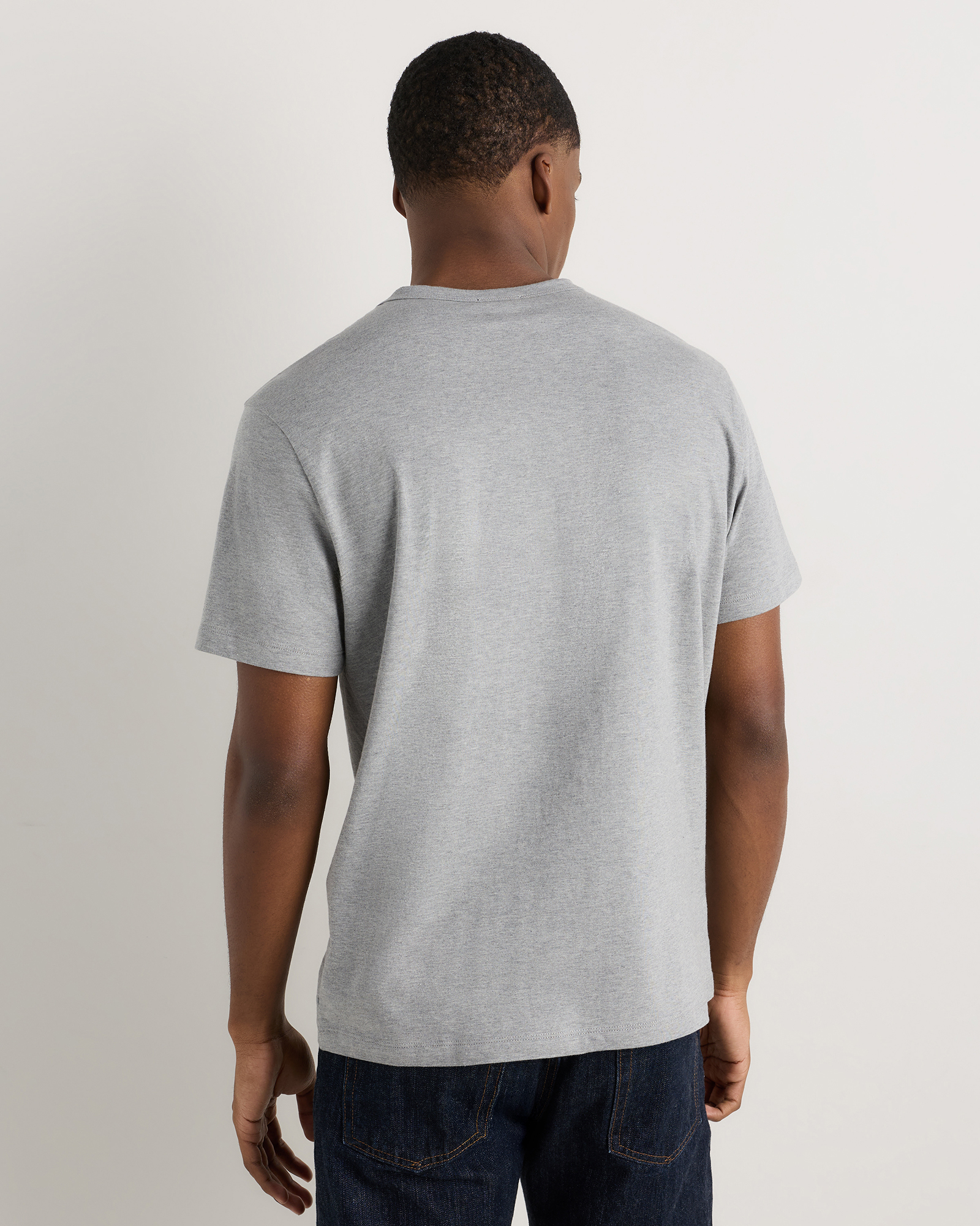 Organic Cotton Micro-Rib Elbow Sleeve Tee