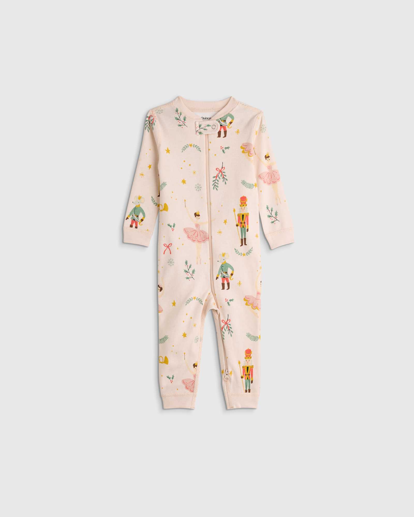 U--830 BABY 100 Organic Cotton One Piece Pajama Nutcracker 16488 CROPPED