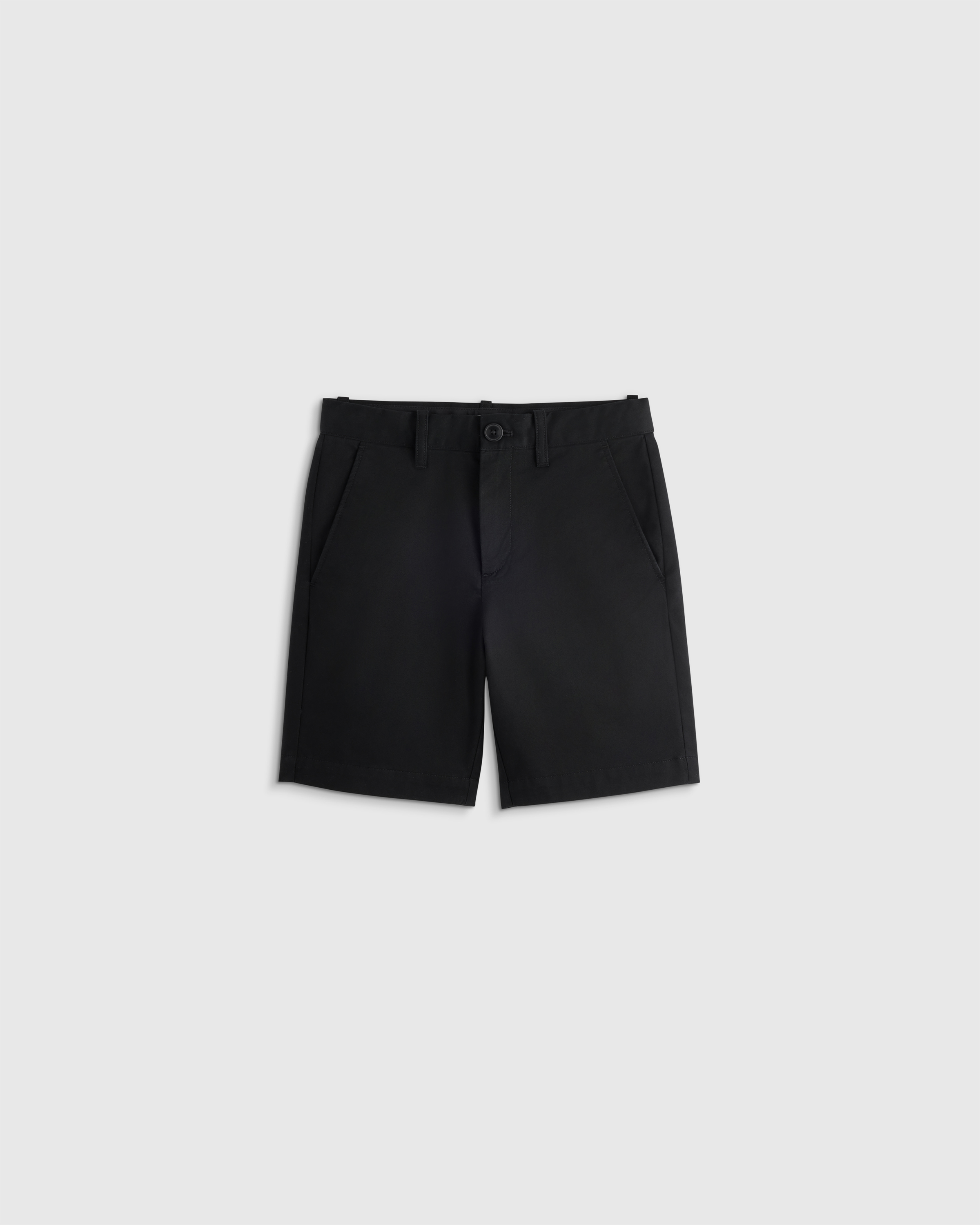Black Organic Cotton Stretch Classic Chino Short