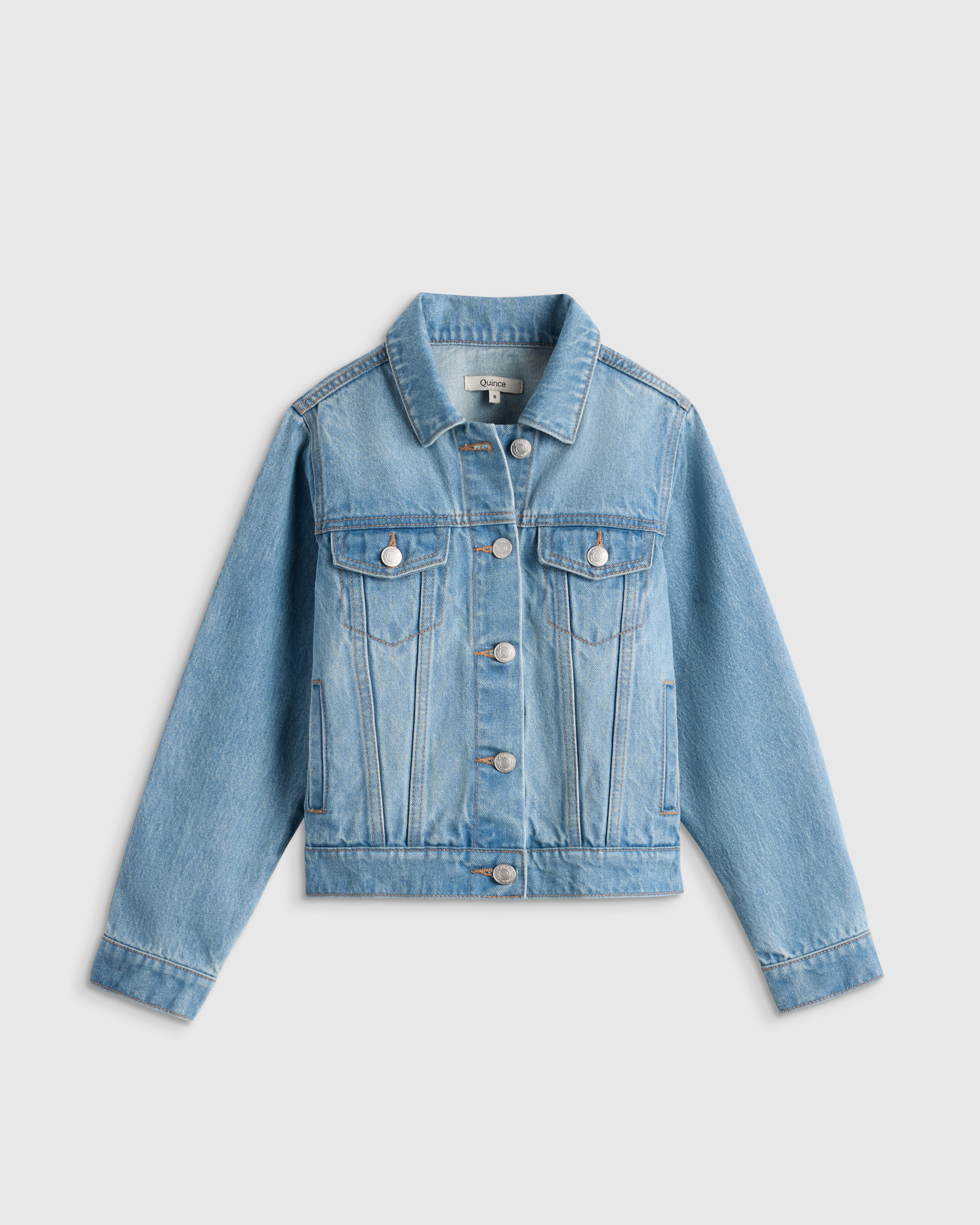 Light Wash Girls 100% Organic Cotton Denim Jacket