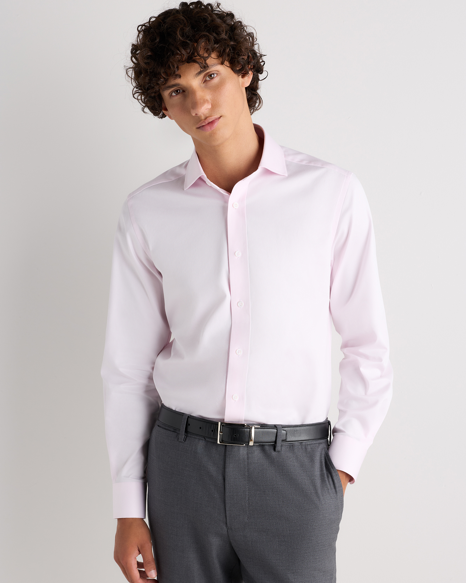 Light Pink Organic Cotton Stretch Twill Dress Shirt