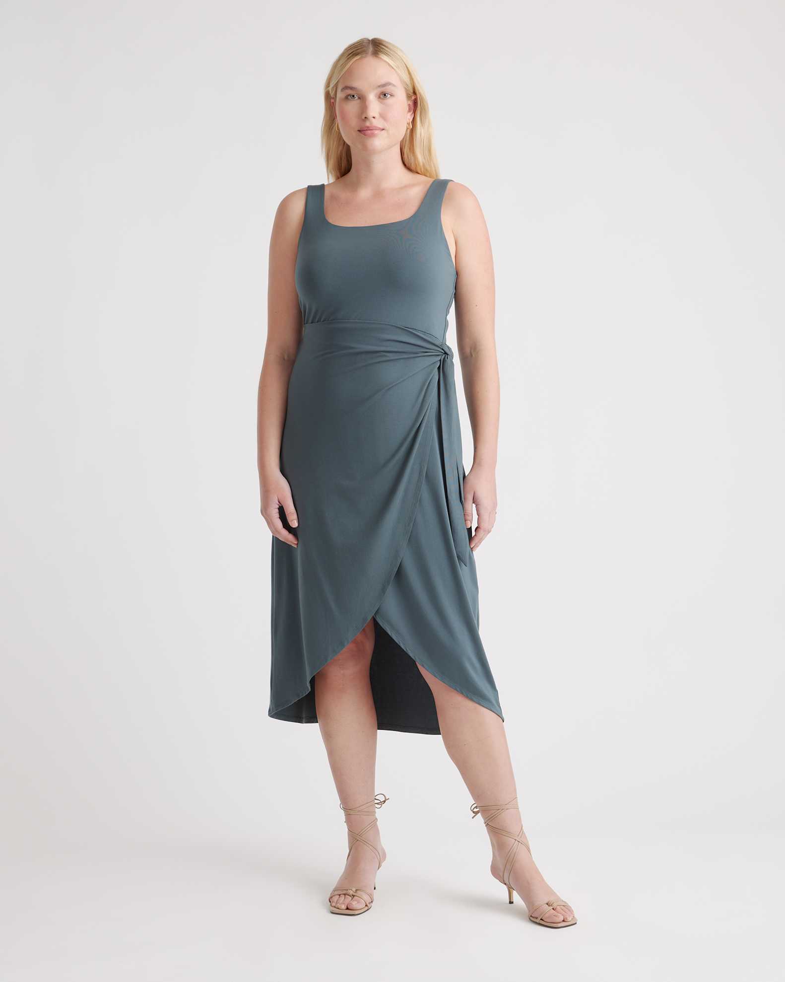 tencel jersey side tie midi dress affordablebyamandablog on LTK