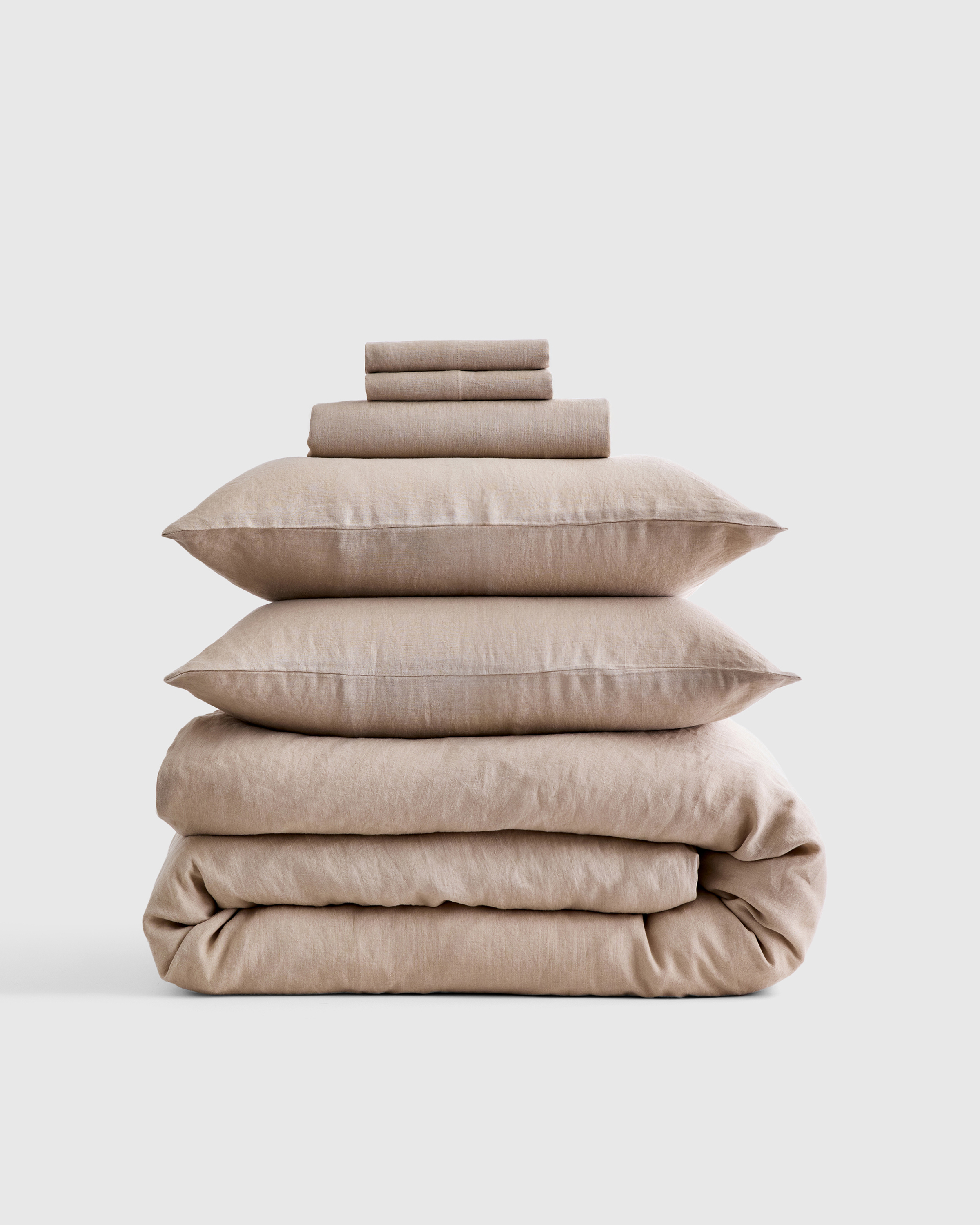 Toffee European Linen Deluxe Bedding Bundle