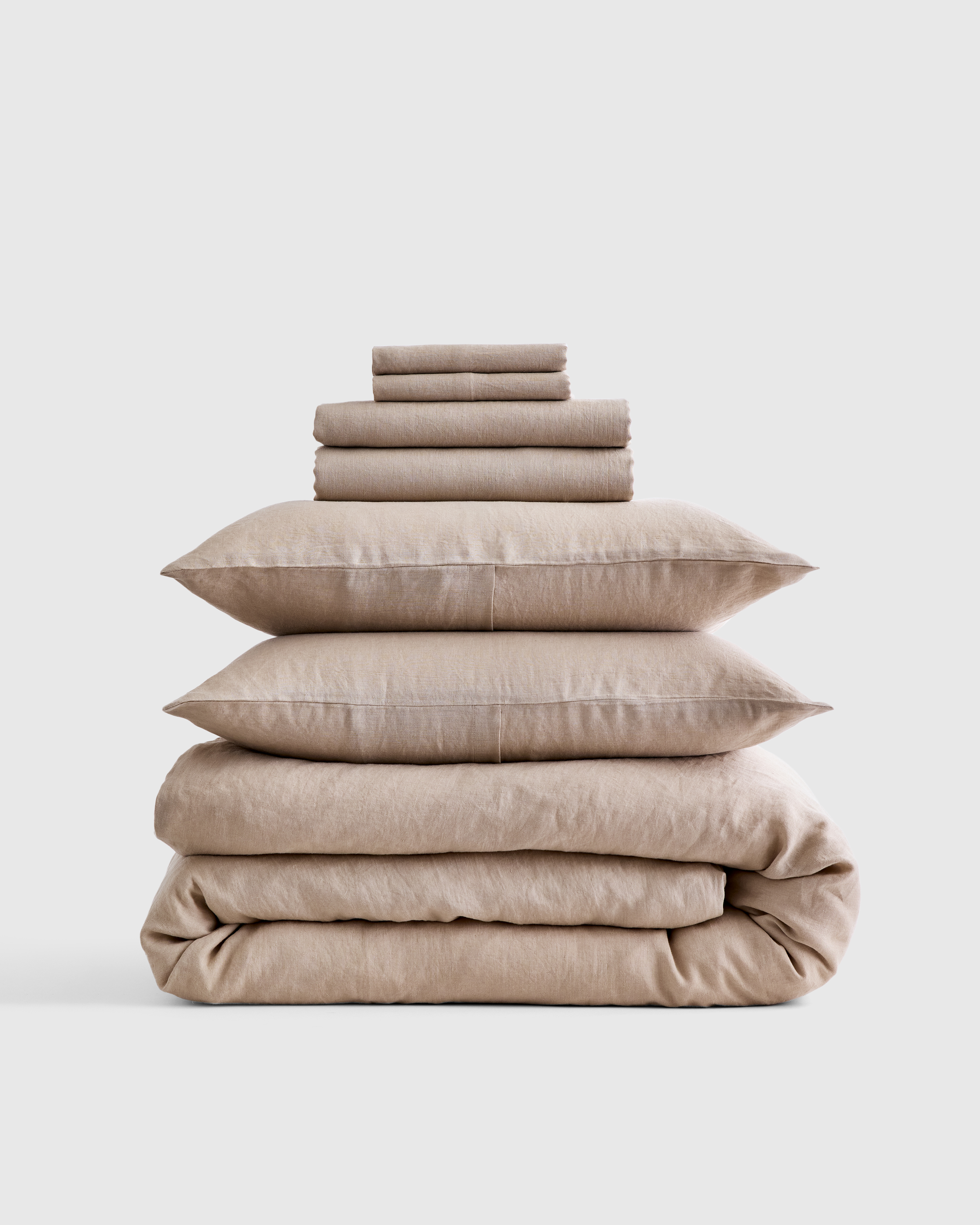 european linen deluxe bedding bundle, king, toffee