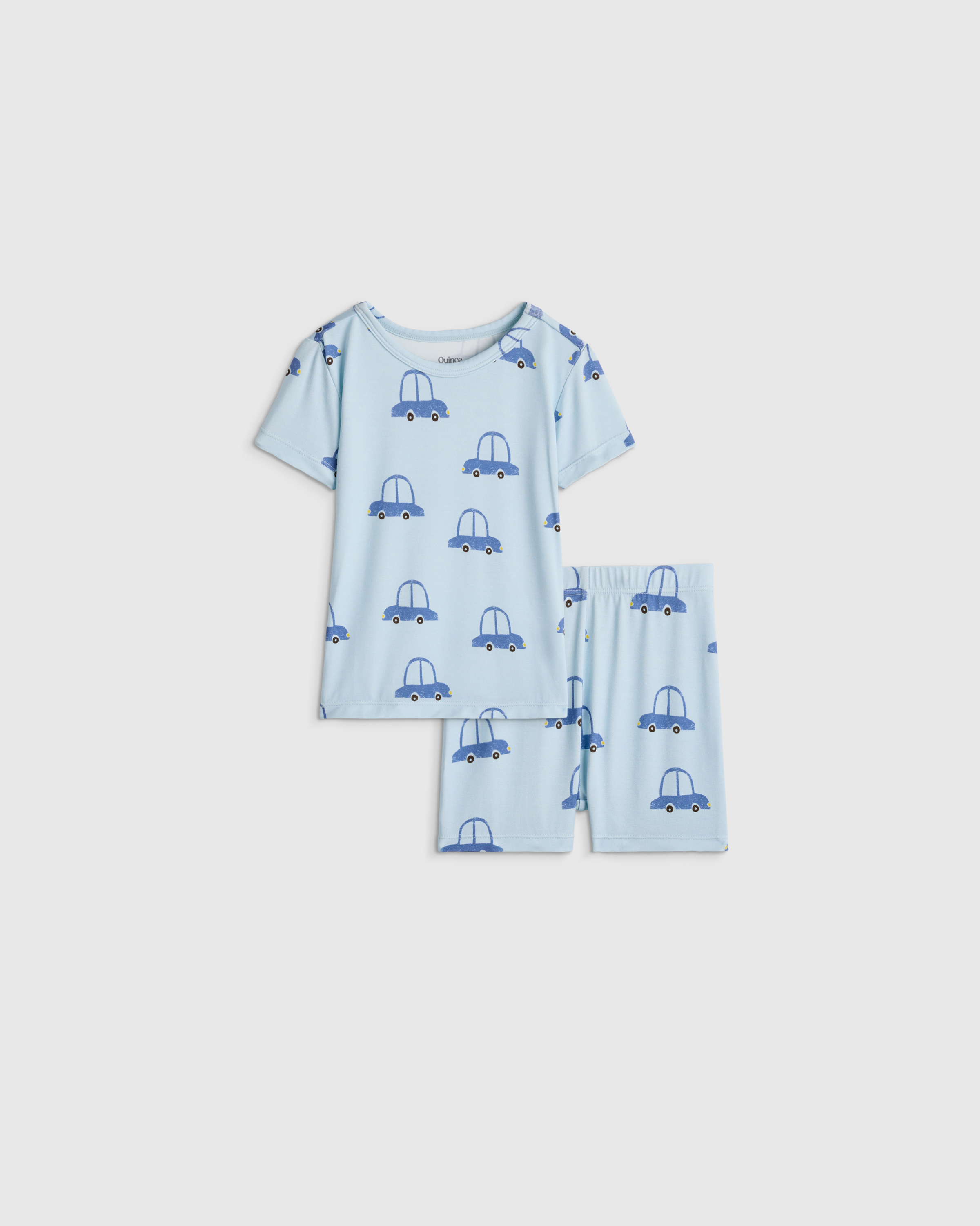 Blue Cars Bamboo Short Sleeve and Shorts Pajama Set