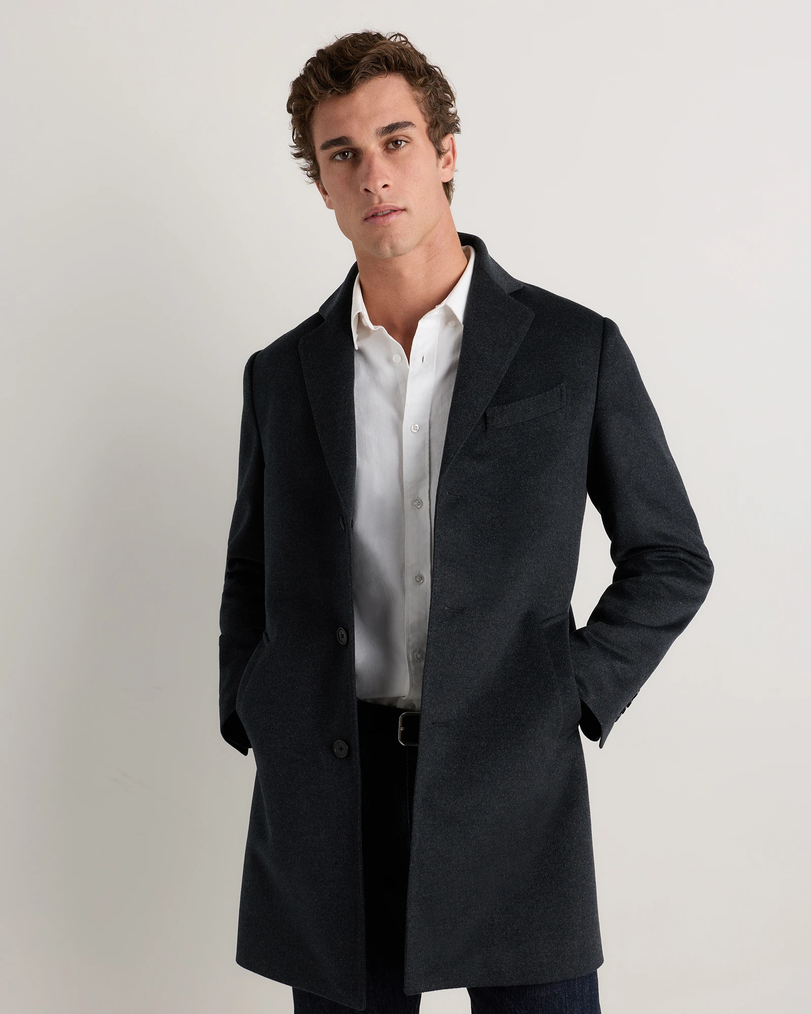 Men's 100% Mongolian Cashmere Overcoat