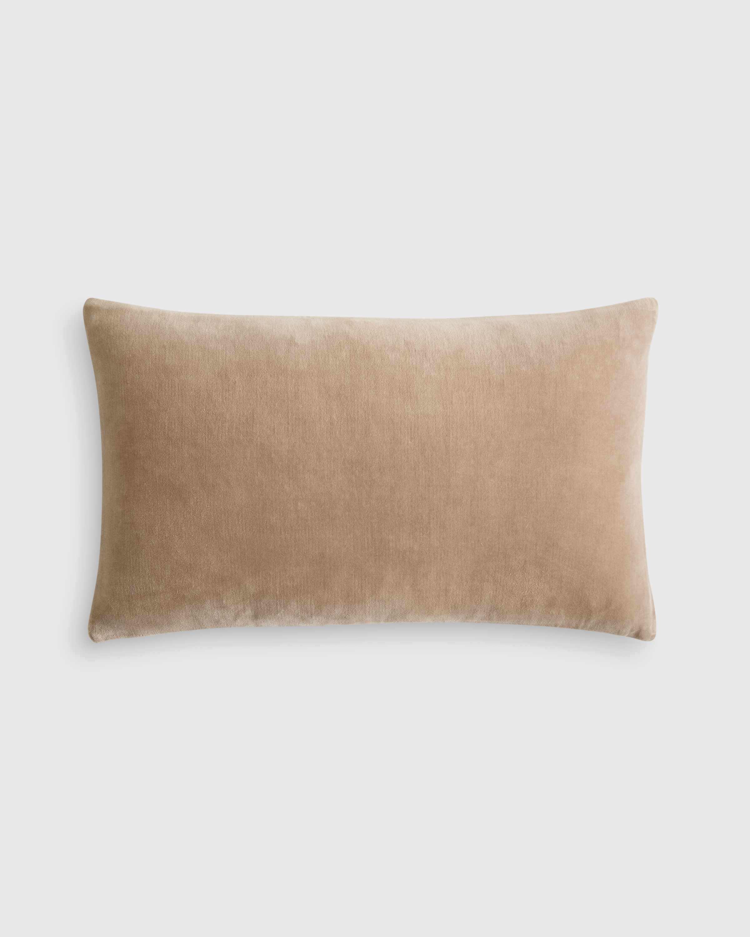 Taupe Classic Cotton Velvet Pillow Cover