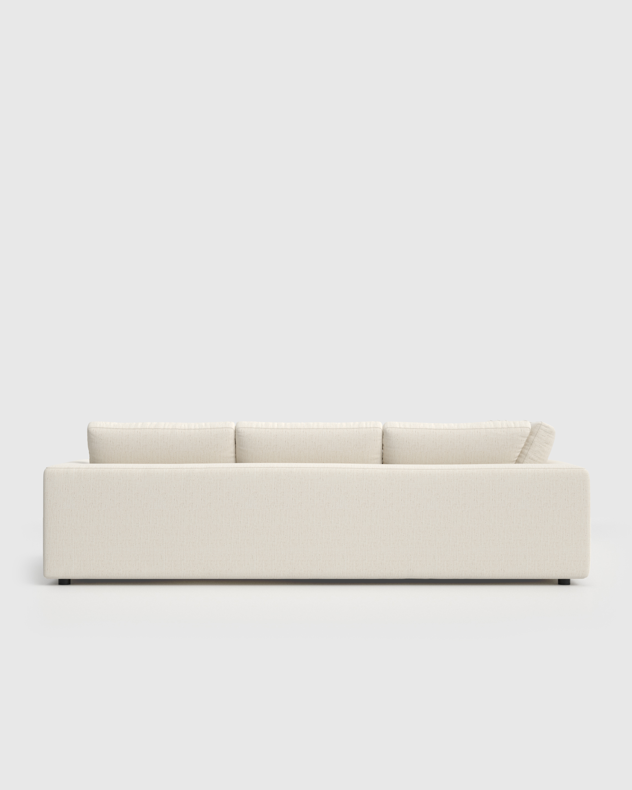 Square Arm Deep Seat L Sectional in Performance Chenille Linen Blend - thumbnail 5