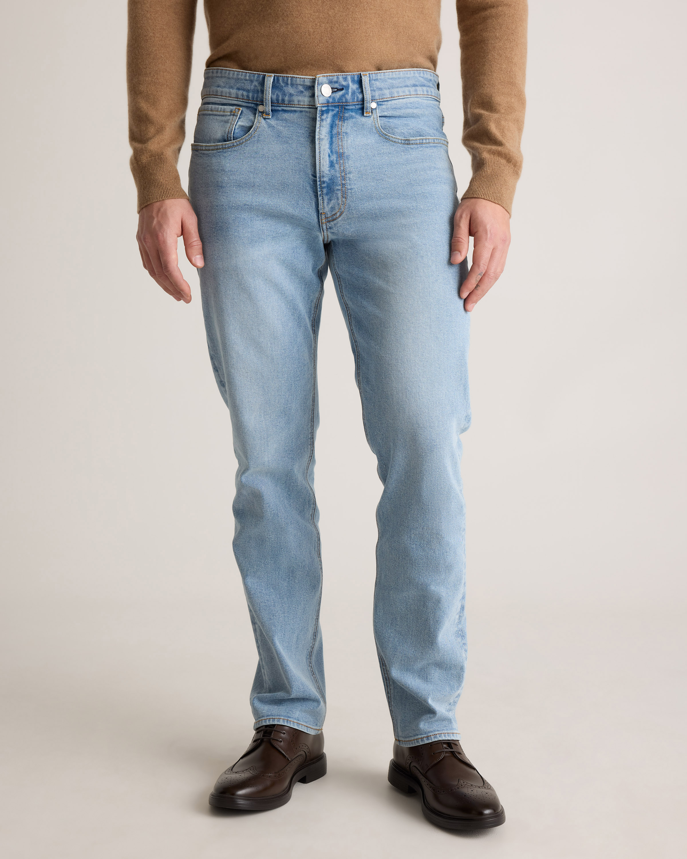 Warren Stretch Straight Jeans in Arctic Blue