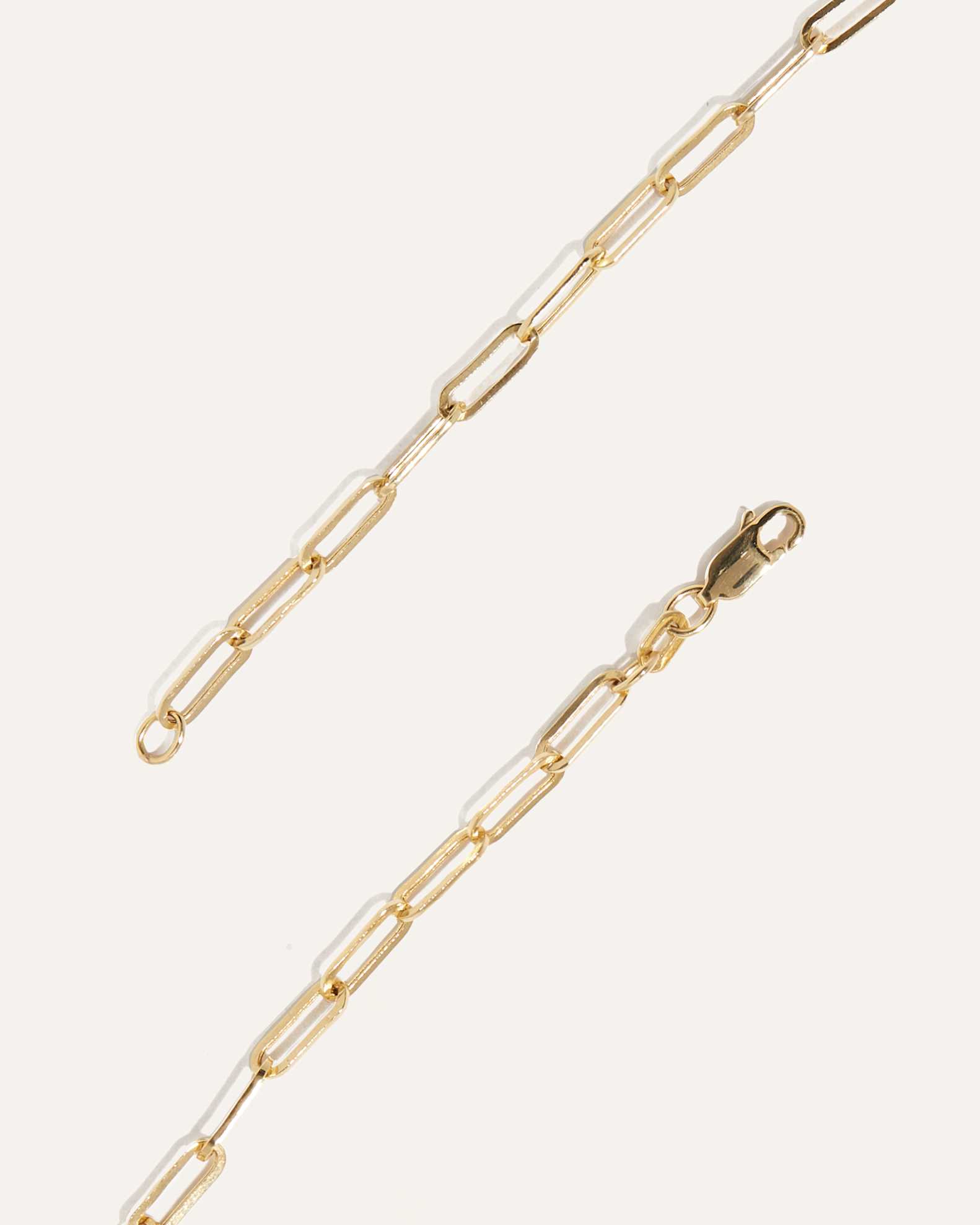 14K Gold Medium Paperclip Chain Necklace