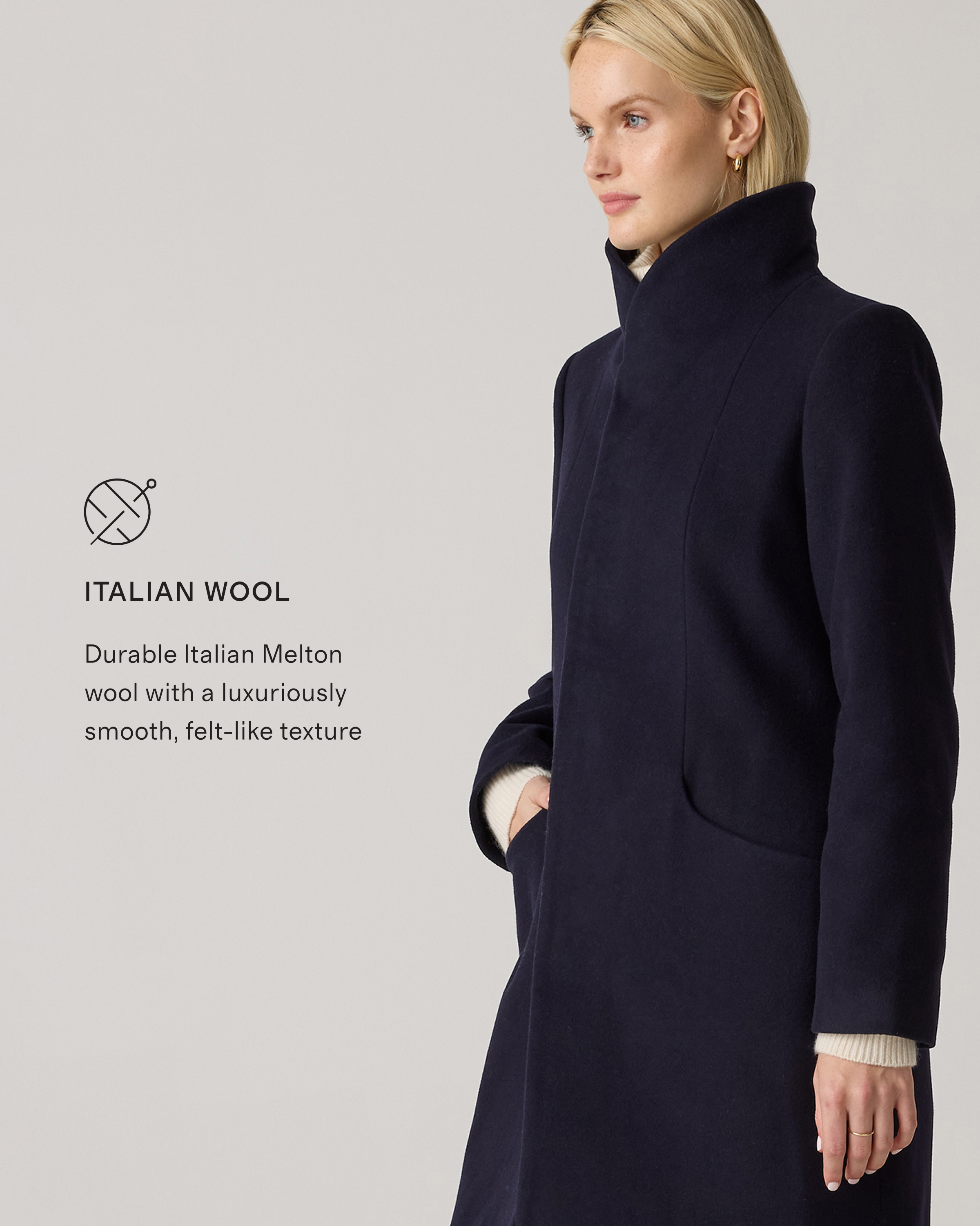Italian Wool Cocoon Coat