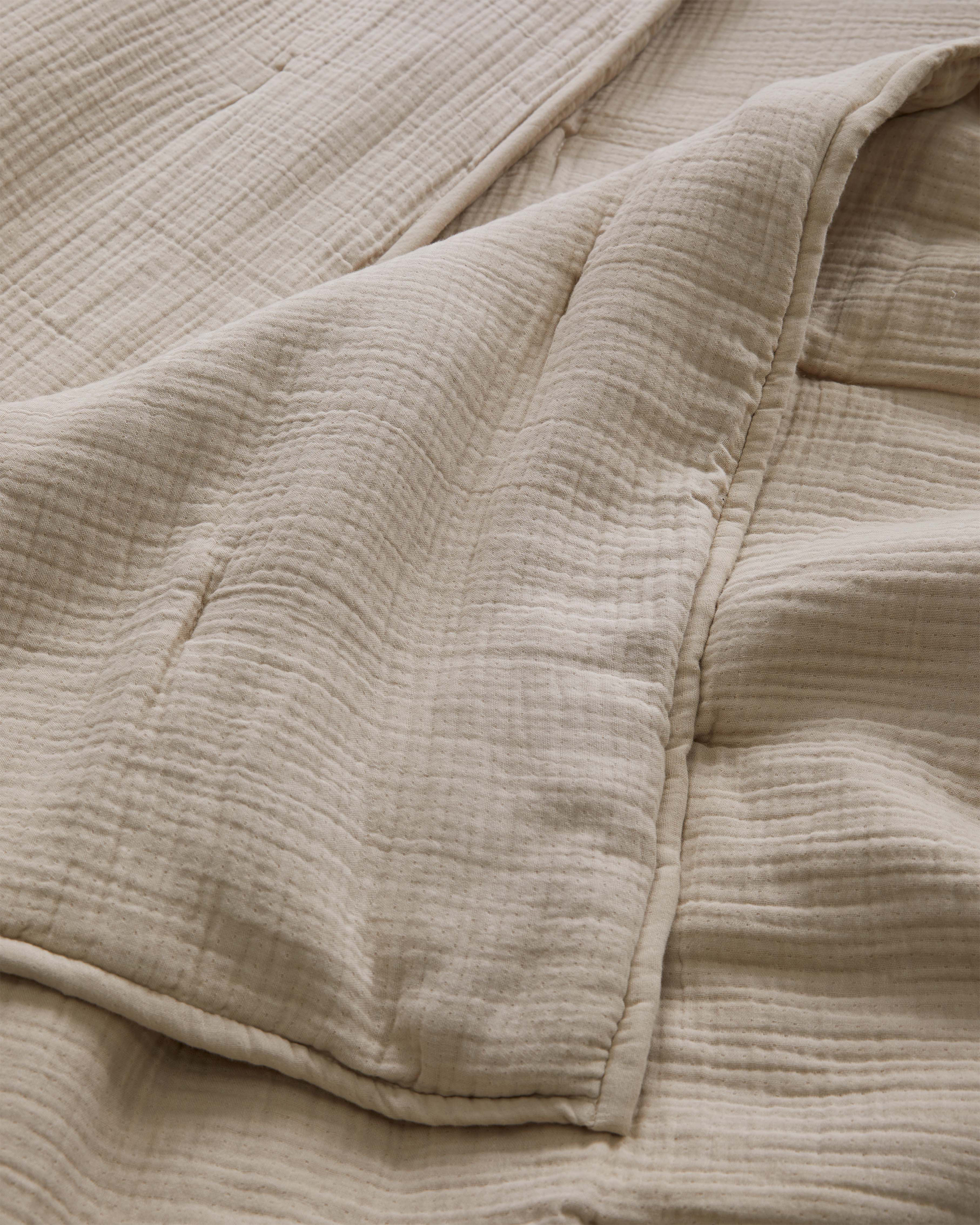 Organic Airy Gauze Dream Quilt Set - Dune, King/Cal King