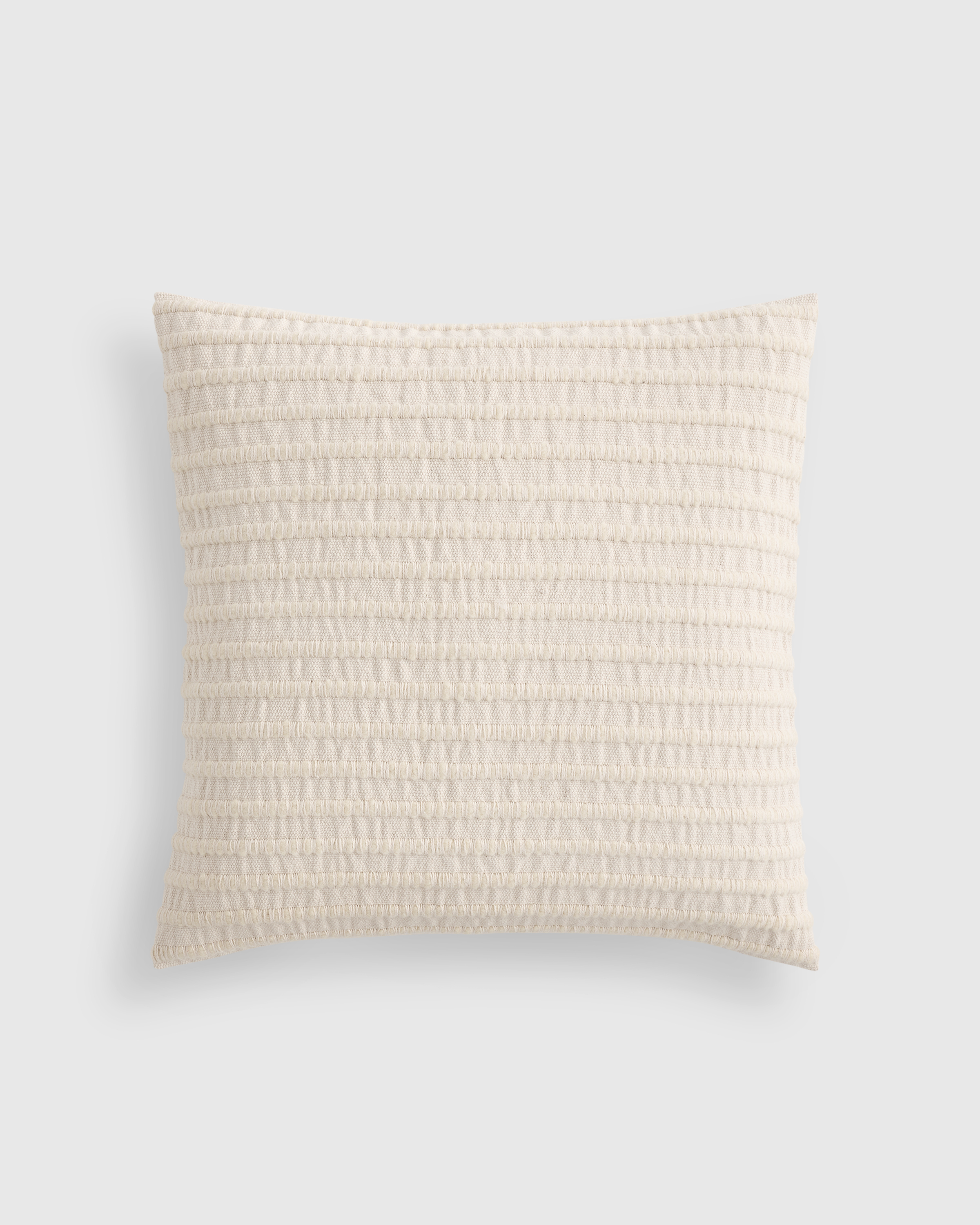 Natural Ribbed Wool Cotton Pillow Cover