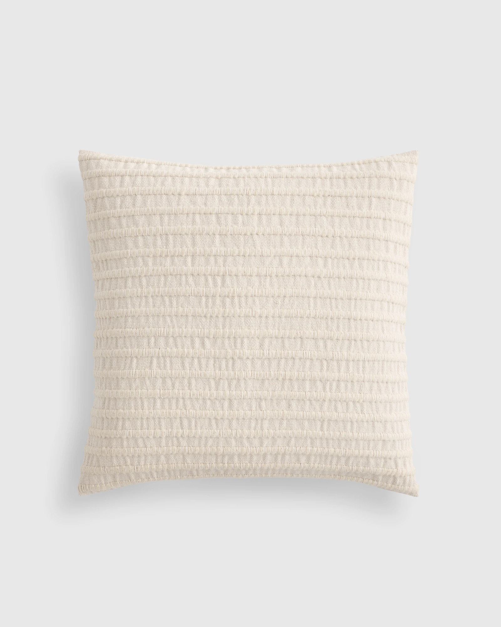 Textured Ribbed Wool Cotton Pillow Cover