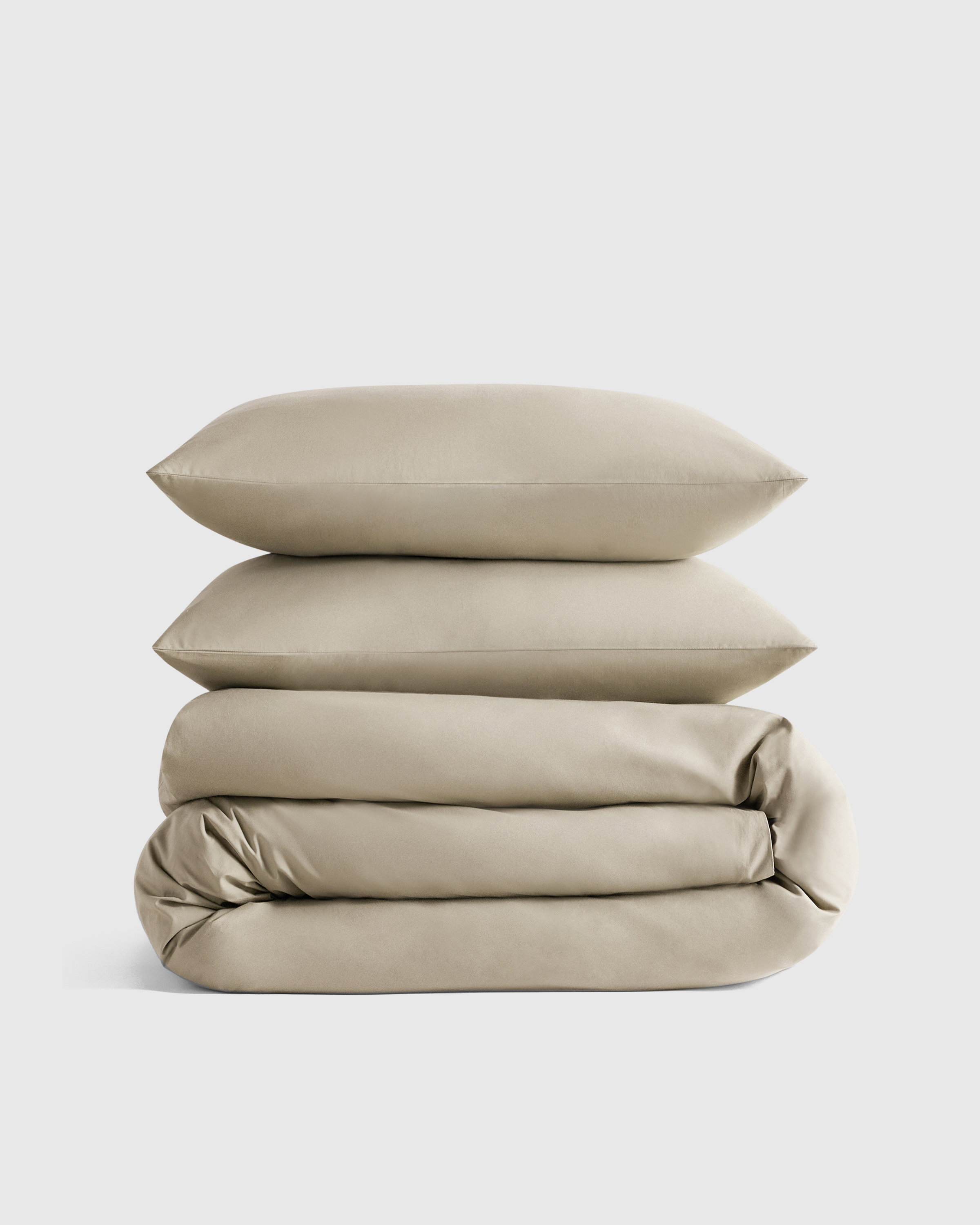 Toffee Organic Crisp & Smooth Cotton Duvet Cover Set