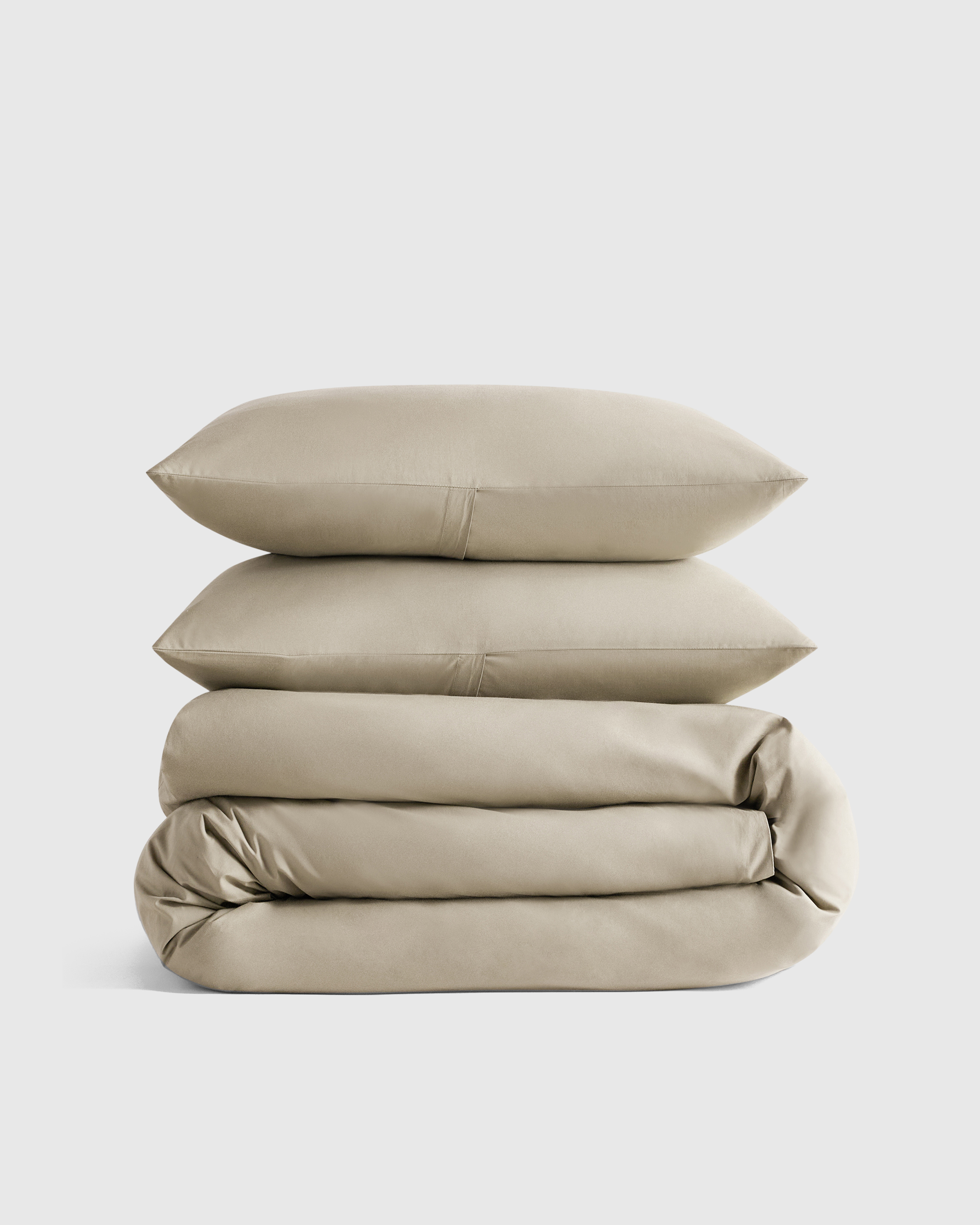 Toffee Classic Organic Percale Duvet Cover Set