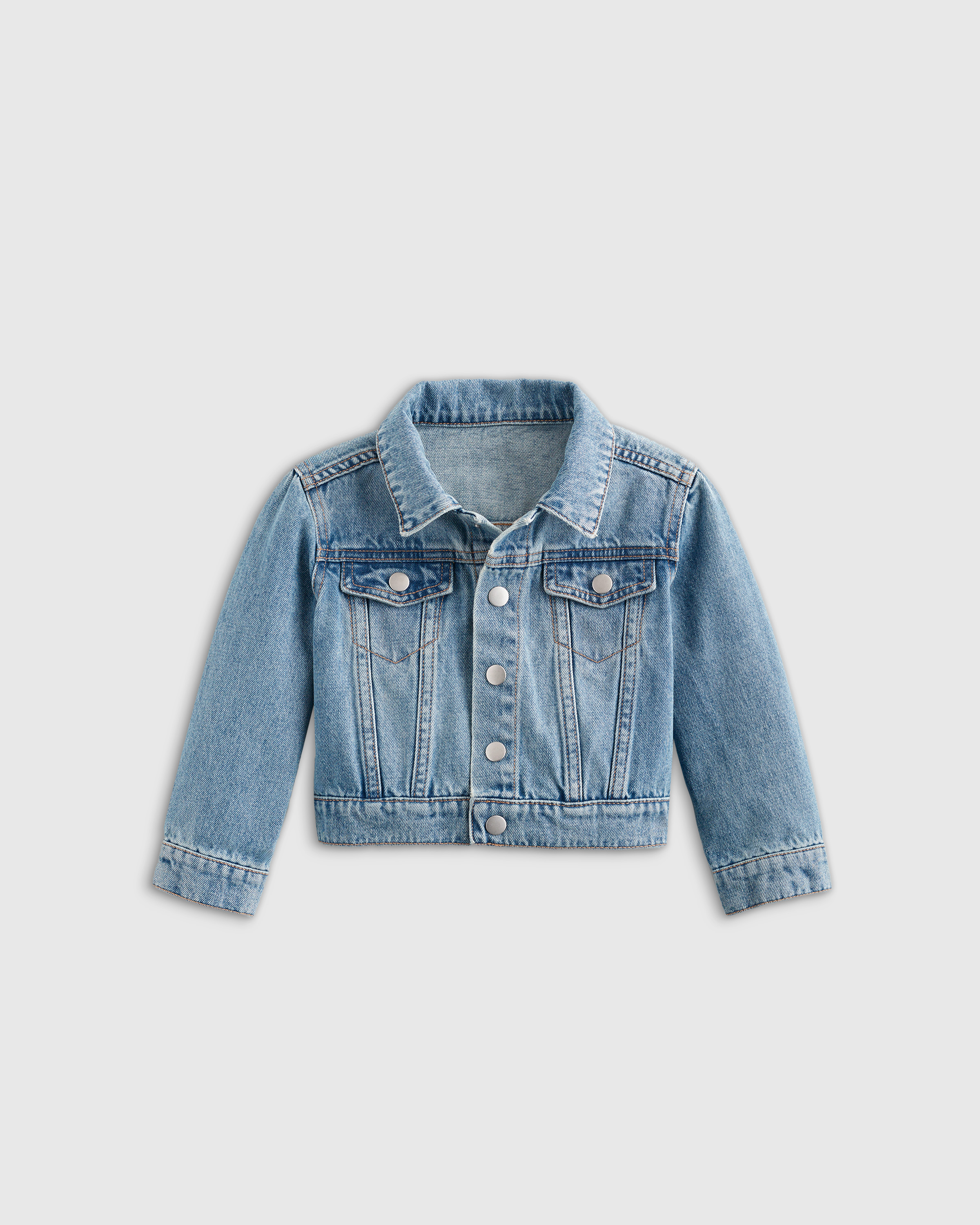 Light Wash 100% Organic Cotton Denim Jacket