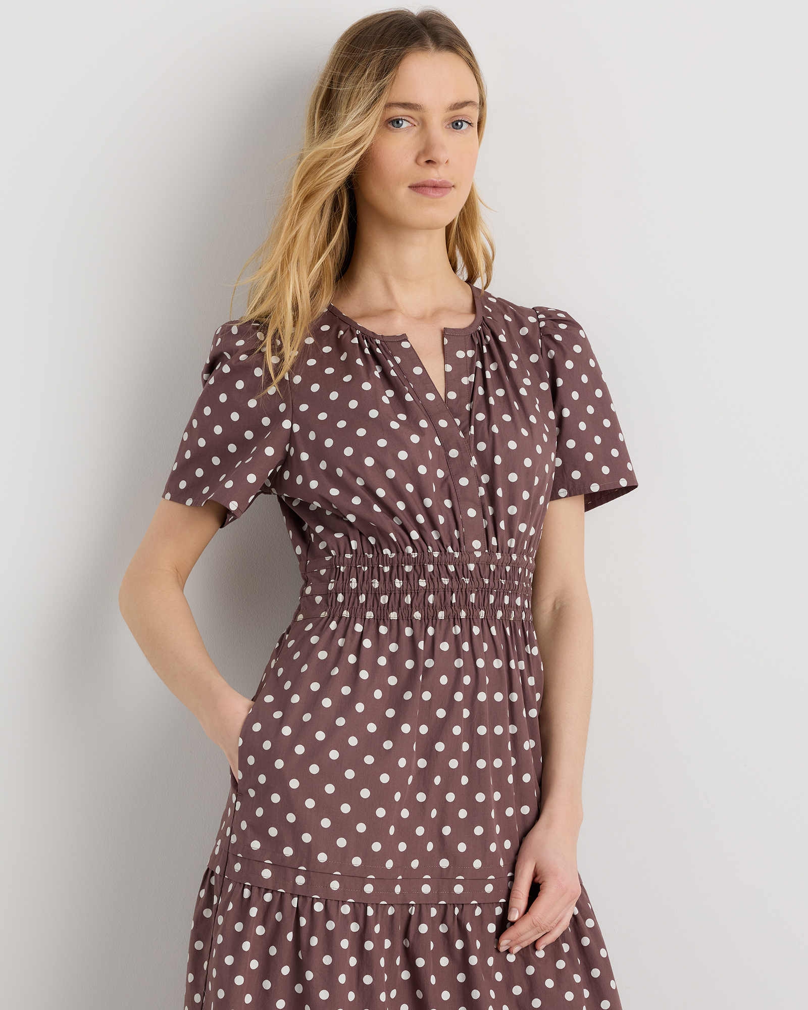 quince cotton maxi dress 100% Organic Cotton Tiered Maxi Dress in Hudson Stripe