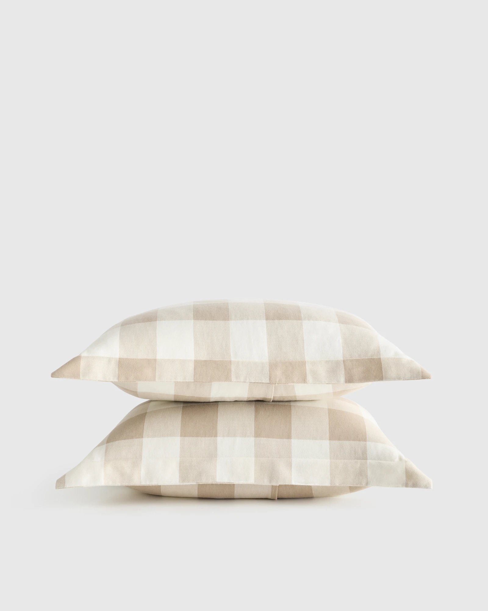 Luxury Organic Plaid Flannel Sham Set