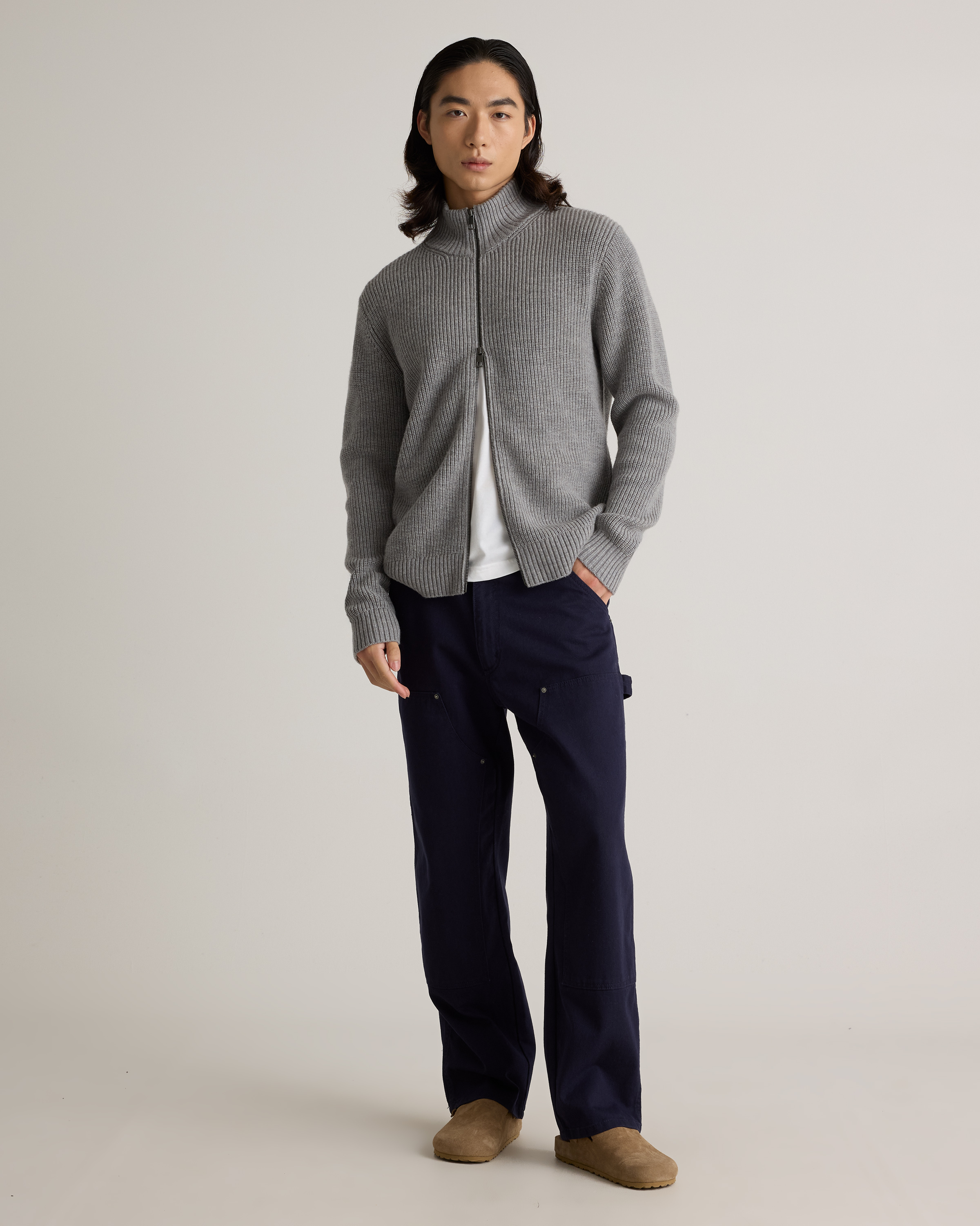 新品　MILLED FRENCH MERINO RIB KNIT ZIP P/O MILLED FRENCH MERINO RIB KNIT ZIP P/O