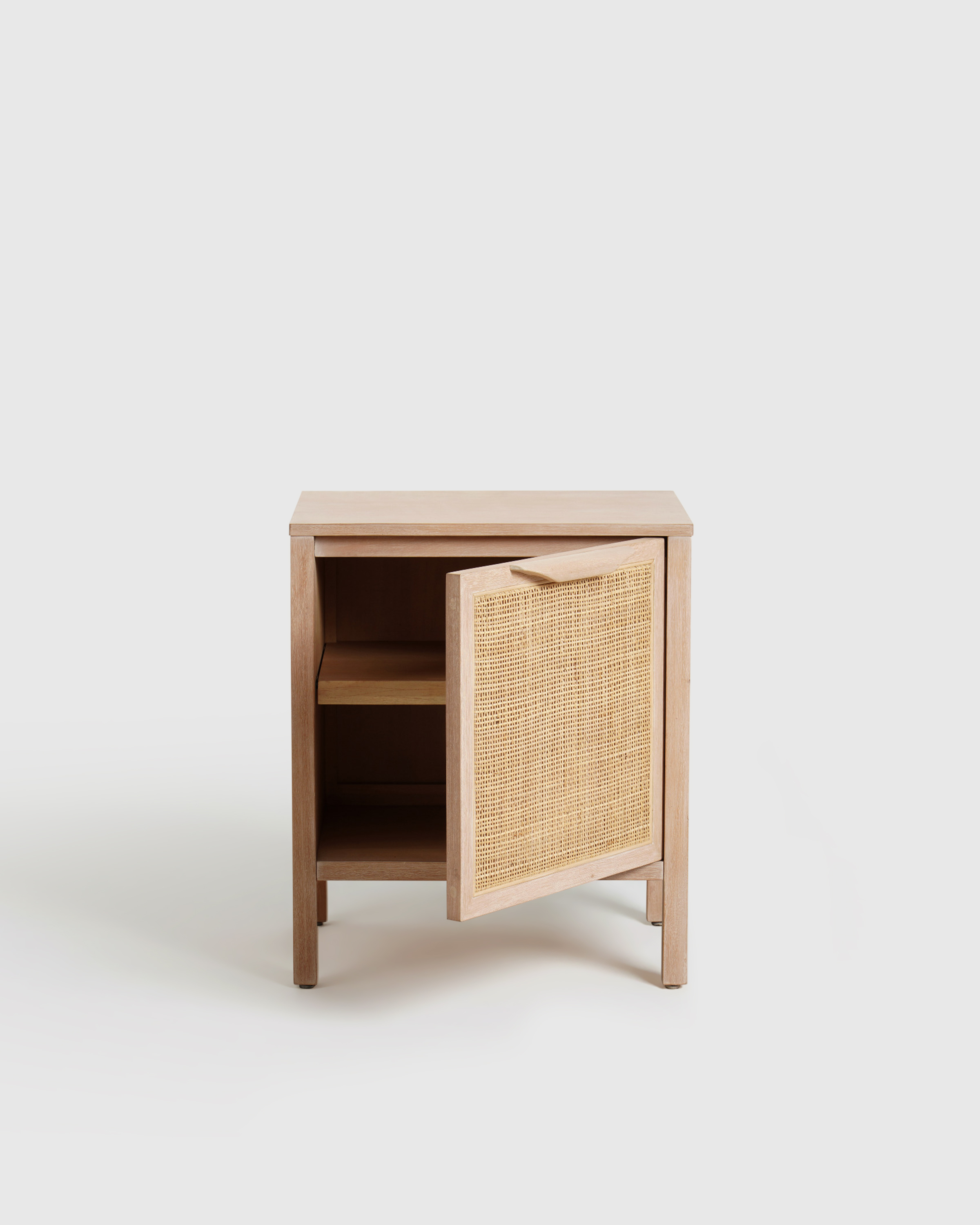 Natural Cane 1-Drawer Nightstand