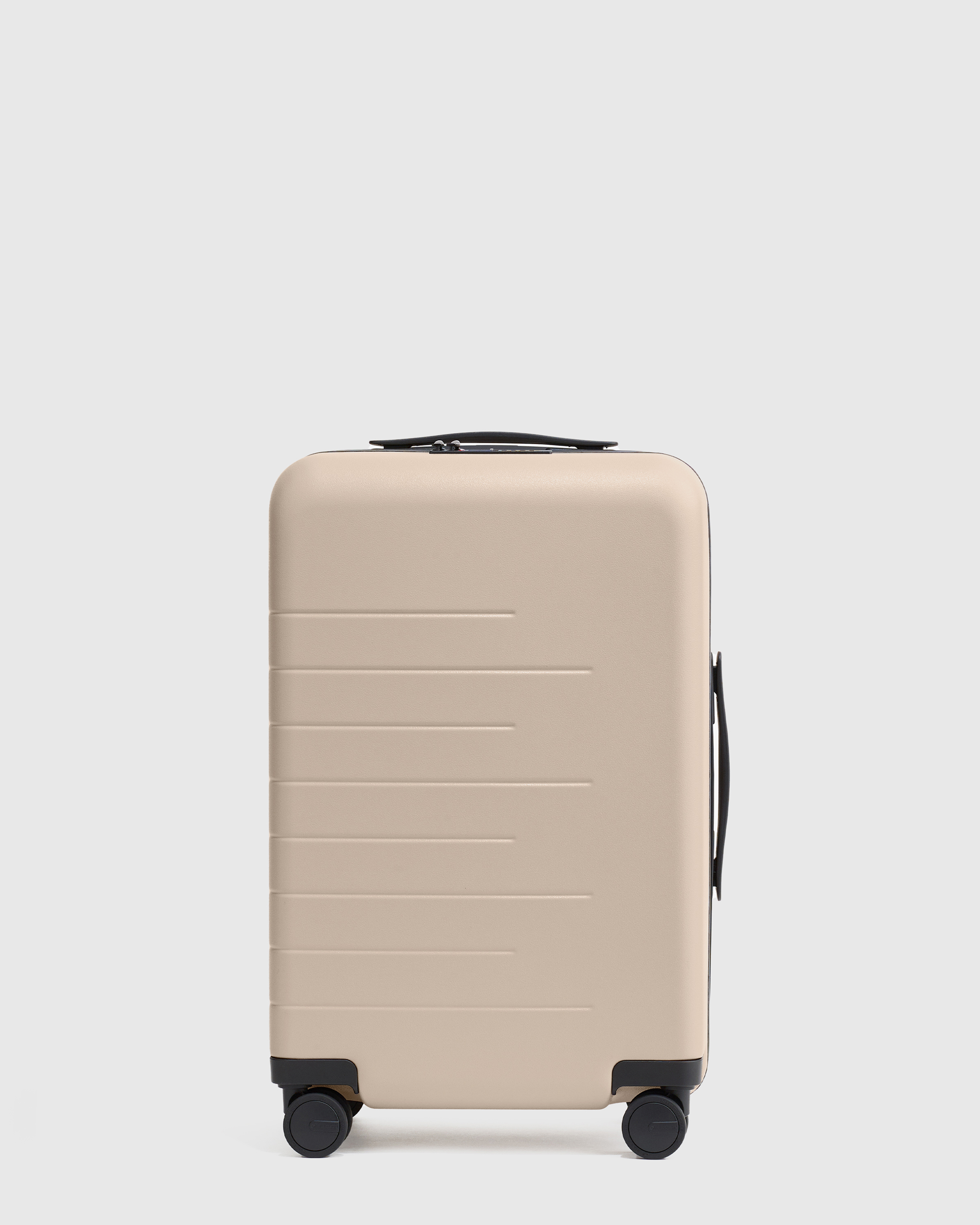 Tan Expandable Small Carry-On Suitcase