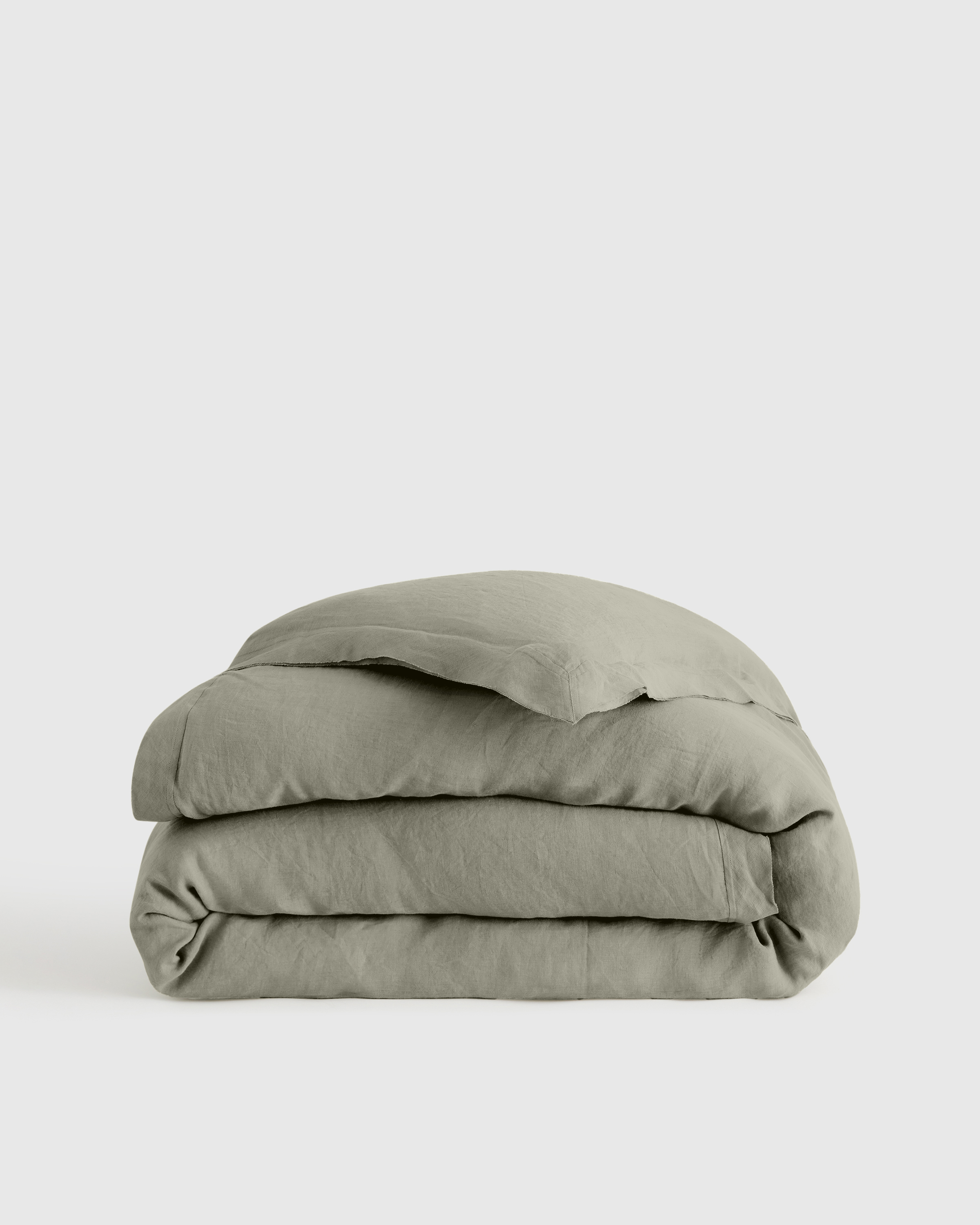 Willowleaf European Linen Double Flange Duvet Cover