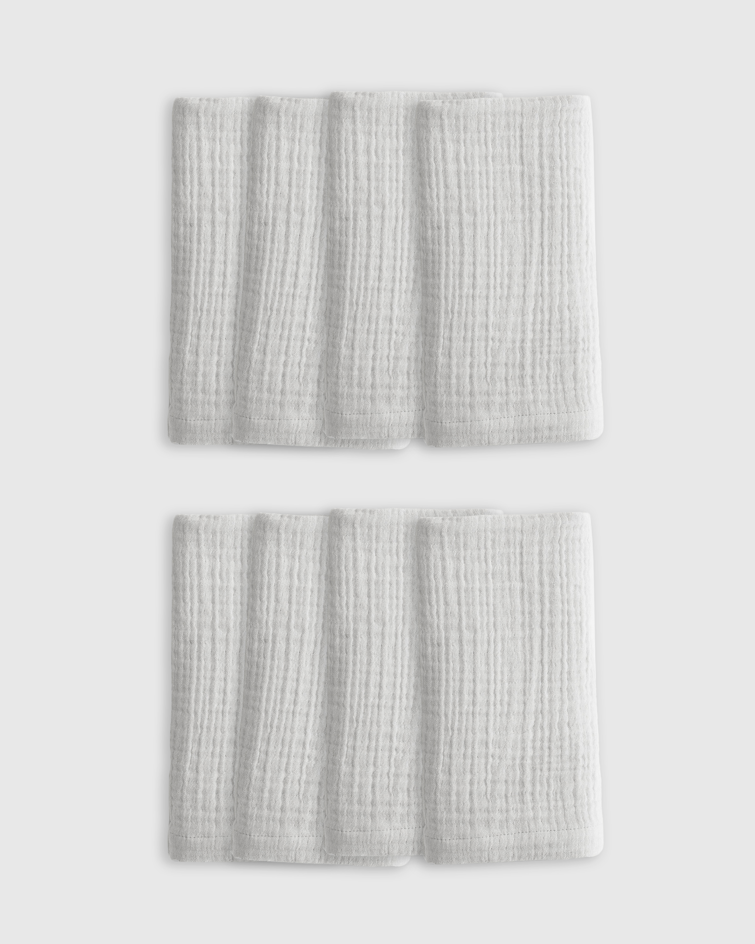 Light Grey Organic Airy Gauze Napkins (Set of 8)