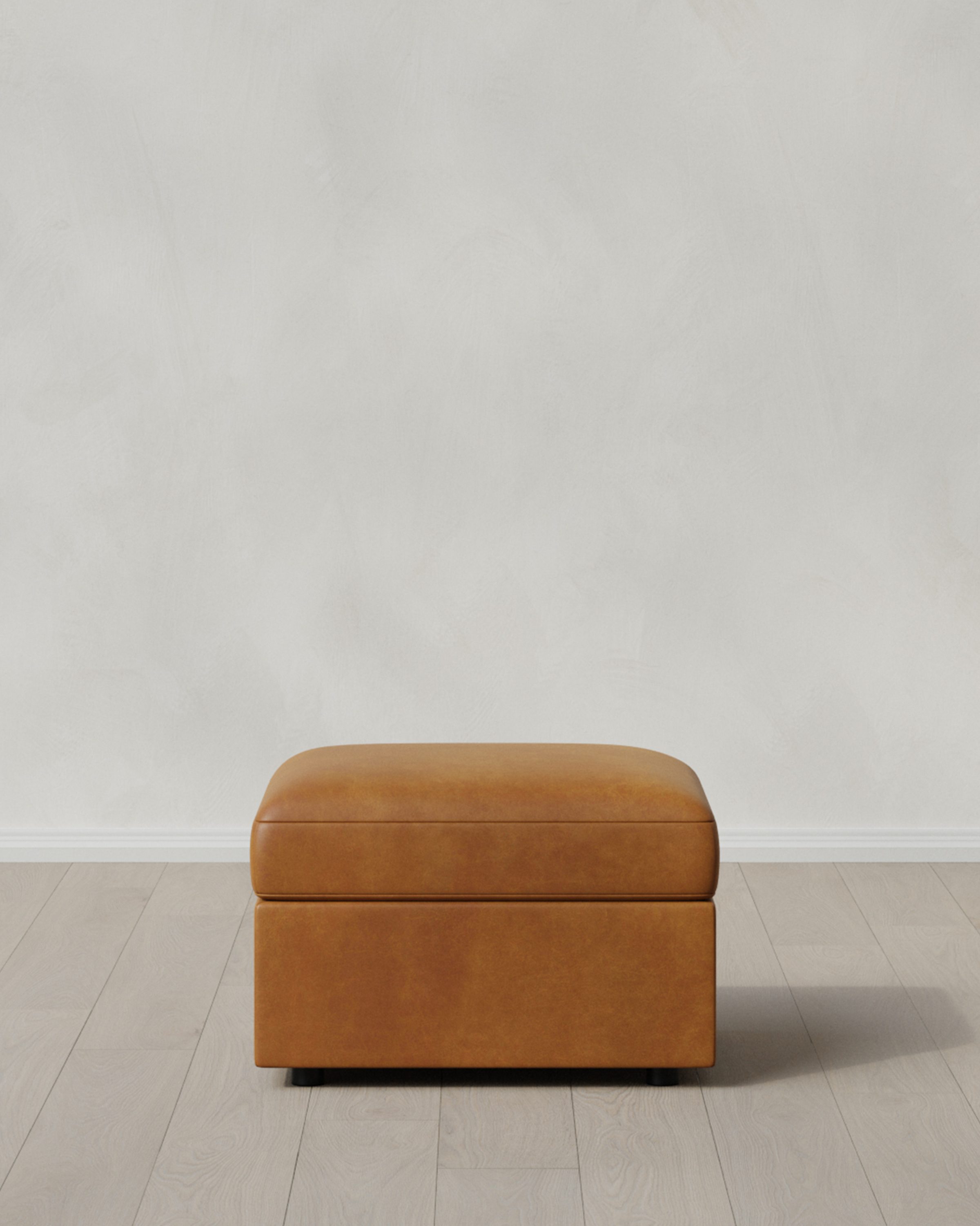 Sierra Curved Arm-Chair Ottoman-28x24-Leather Auburm