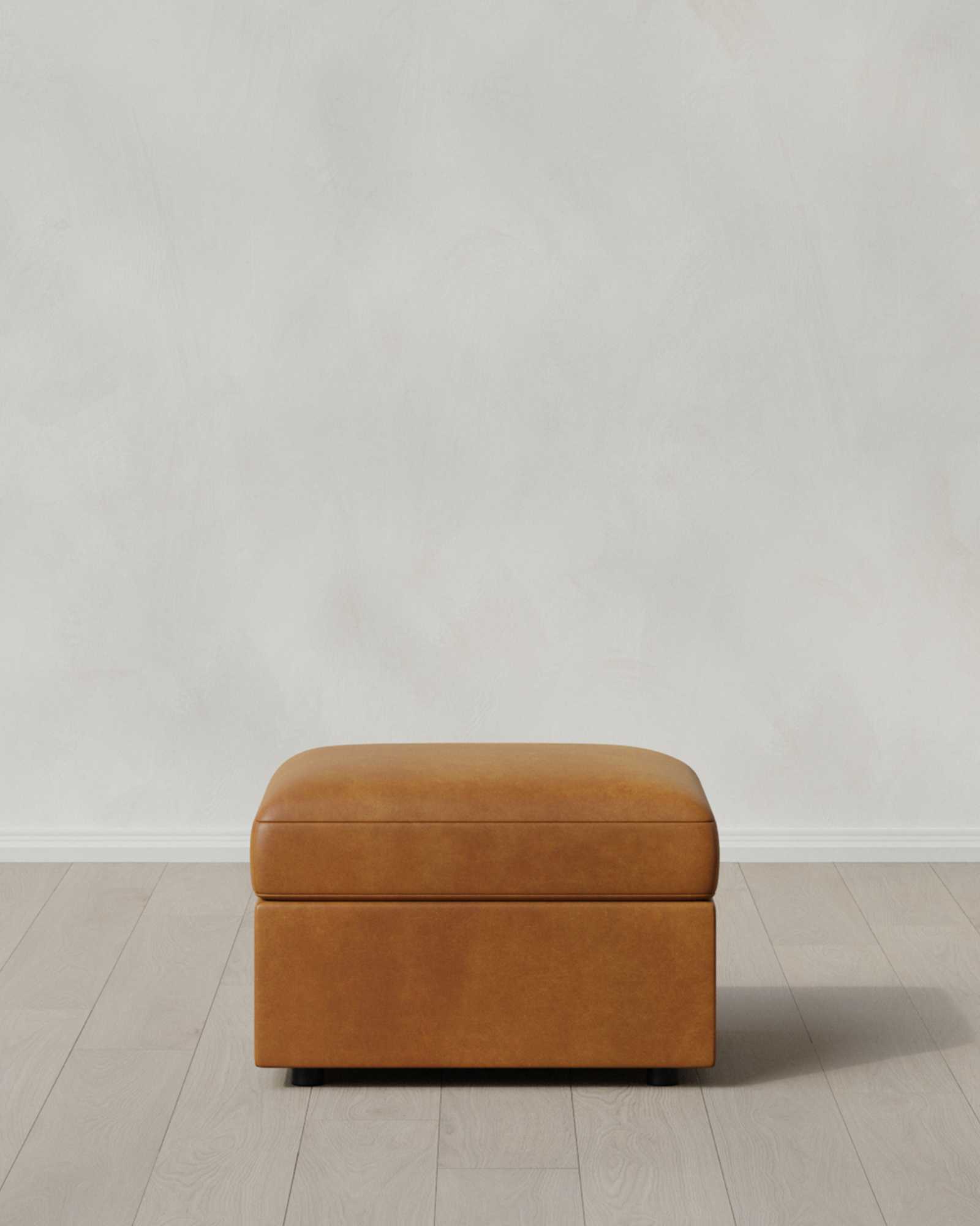 Sierra Curved Arm-Chair Ottoman-28x24-Leather Auburm