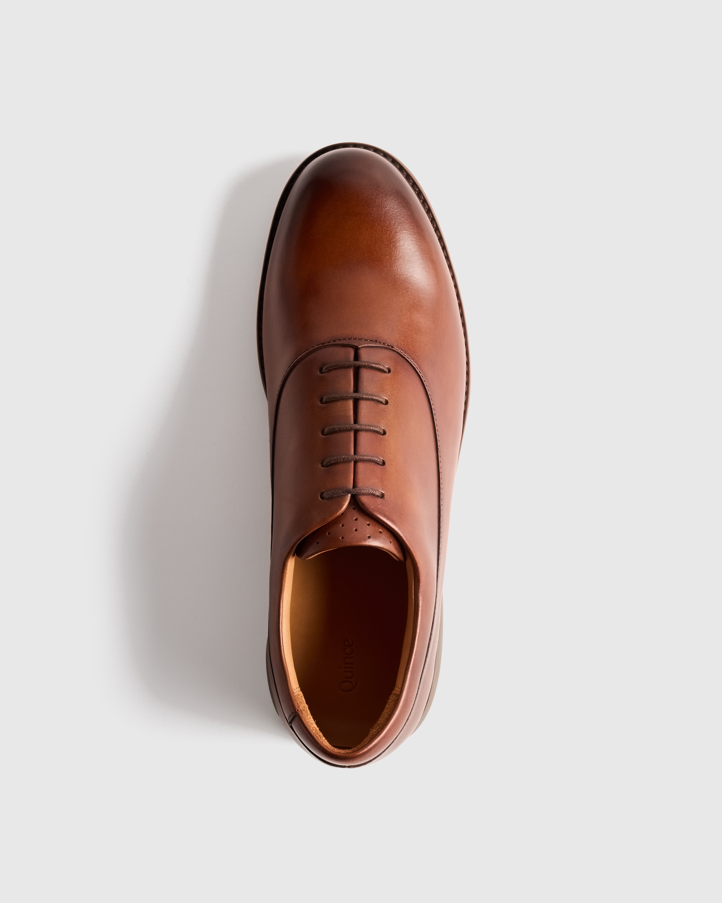 Italian Leather Hybrid Oxford in Brandy display picture 1