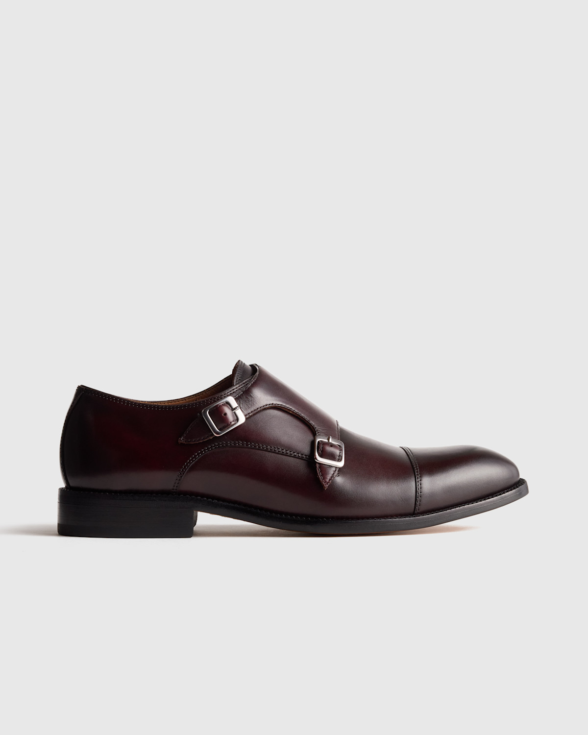 Quince Italian Leather Monk Strap in Tobacco