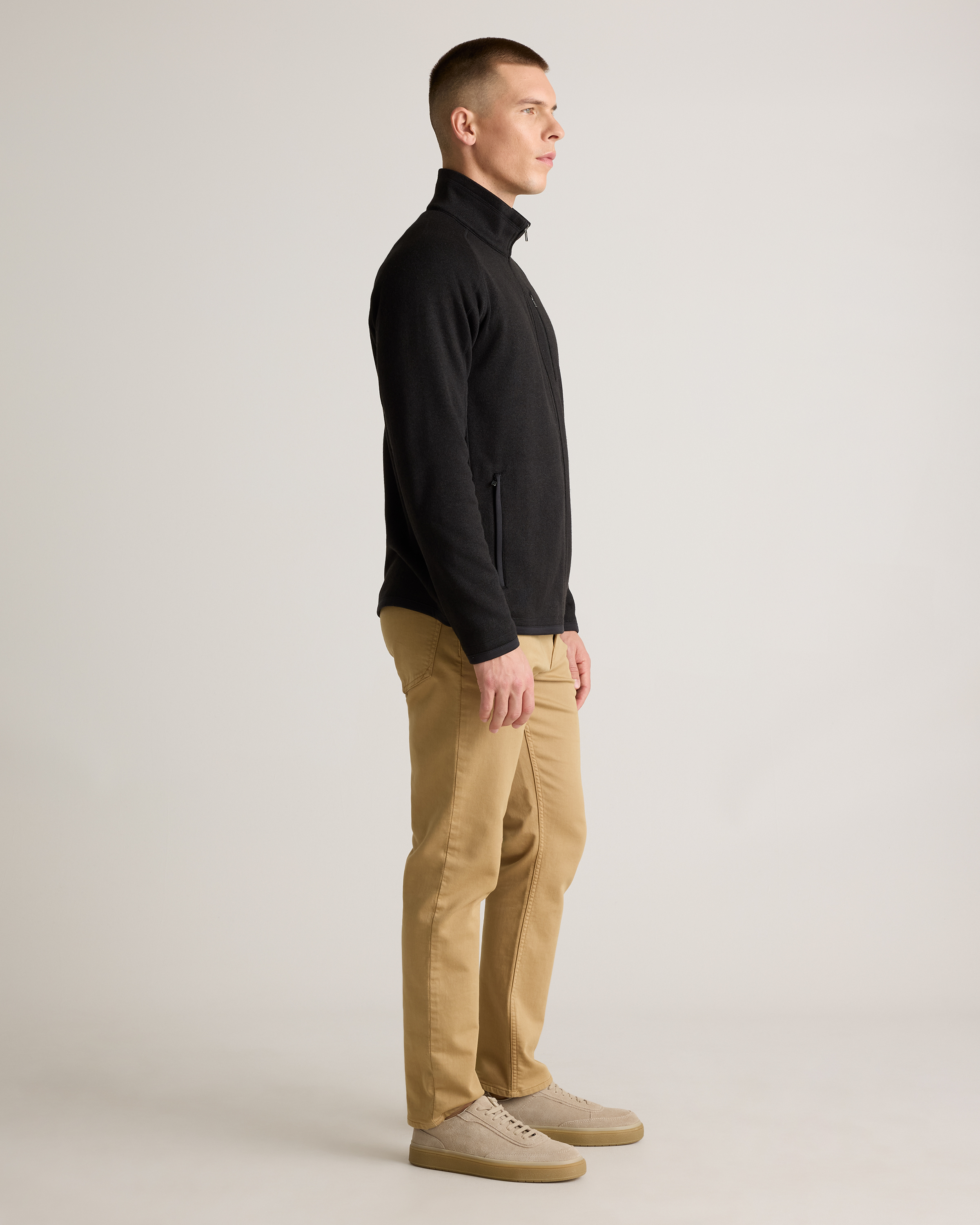 Sweater-Knit Fleece Full-Zip Jacket