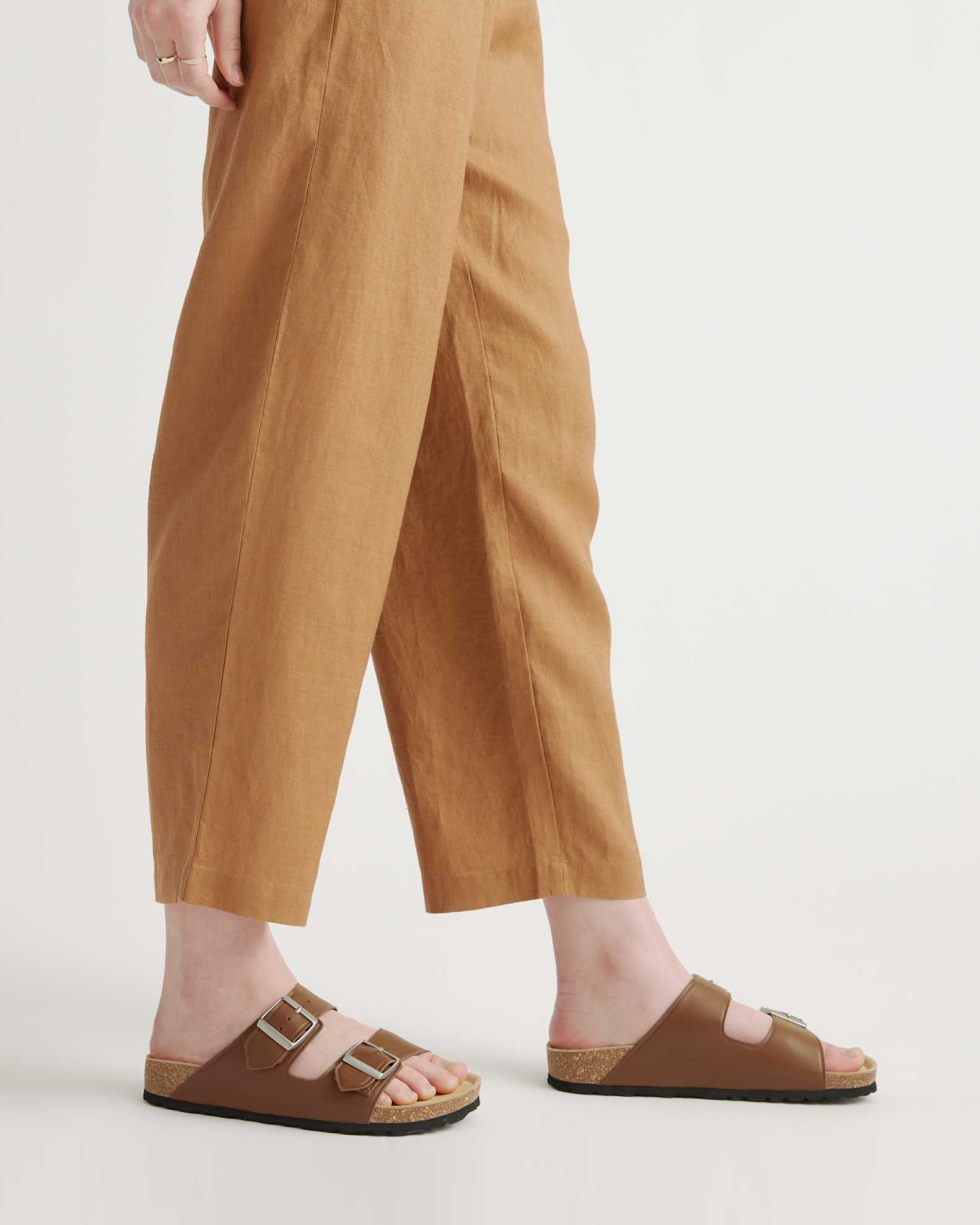 Nappa Leather Double Buckle Slide