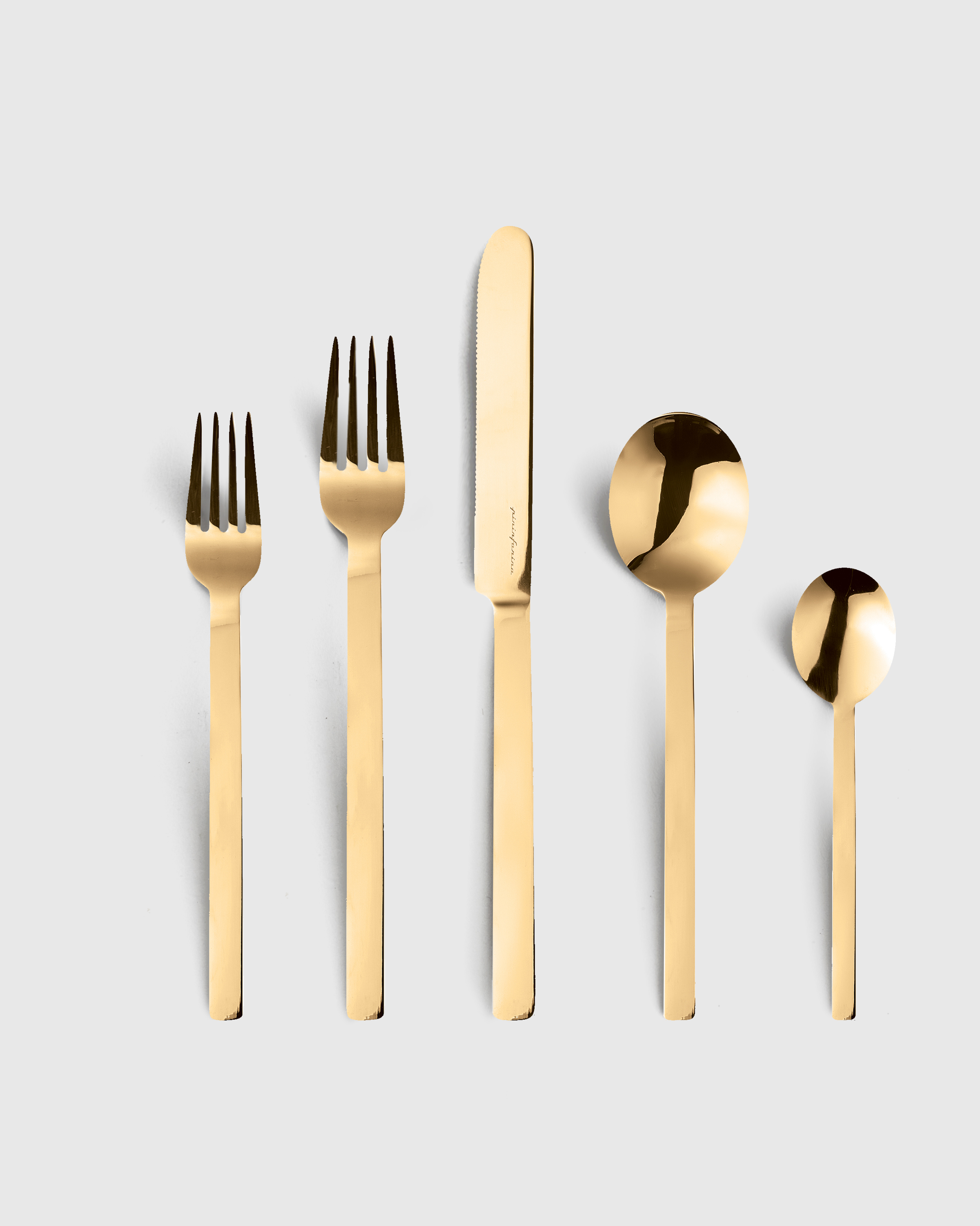 Polished Gold Stile Flatware 20-Pc Set