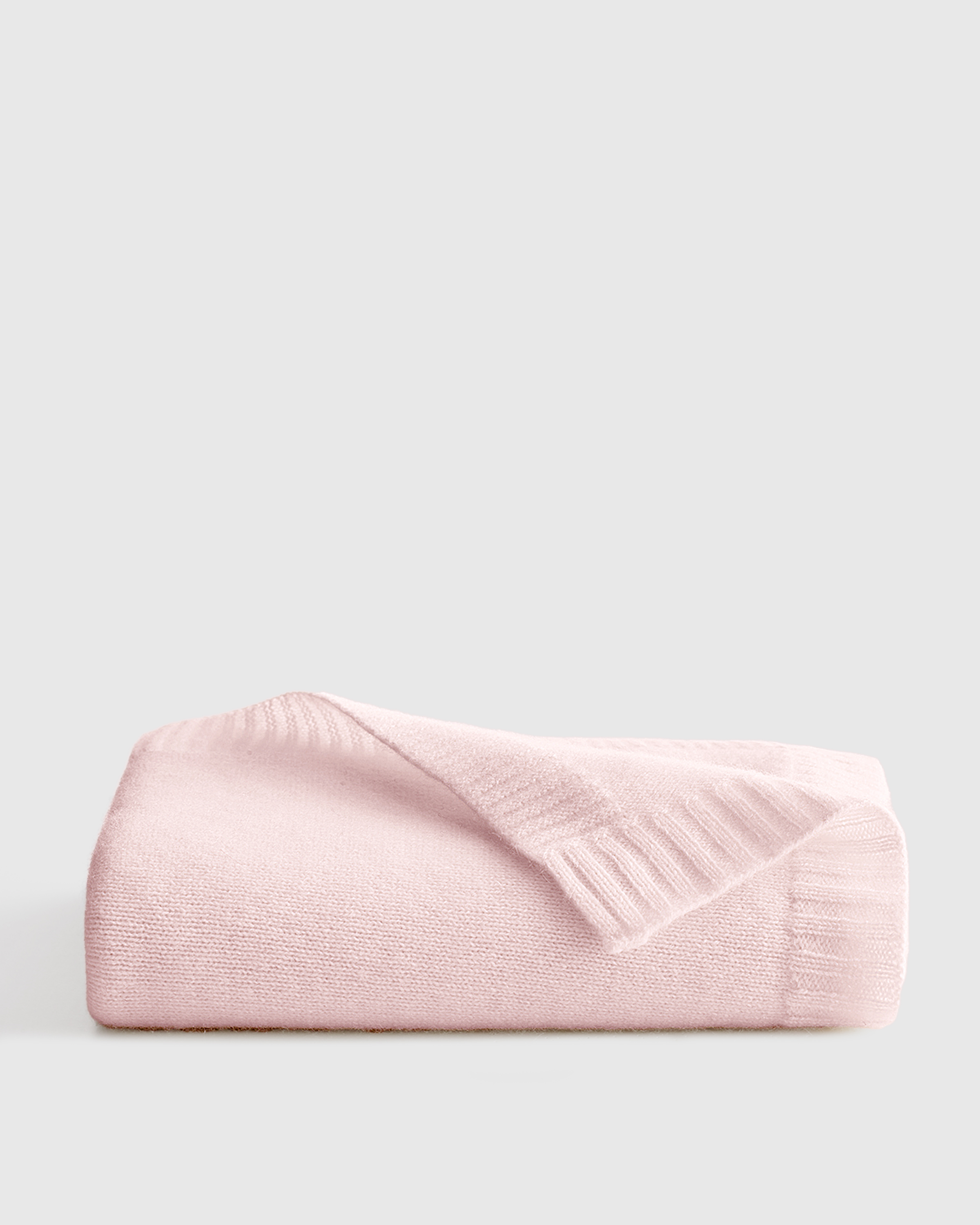 Minimal Pink Mongolian Cashmere Luxe Knit Baby Blanket