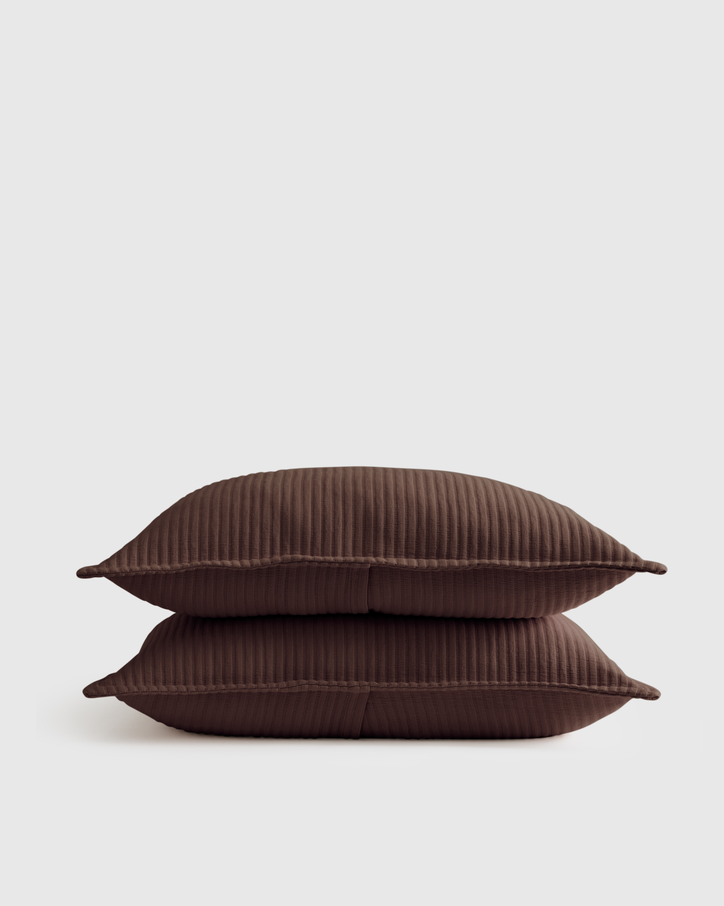 Espresso Organic Cotton Matelasse Sham Set