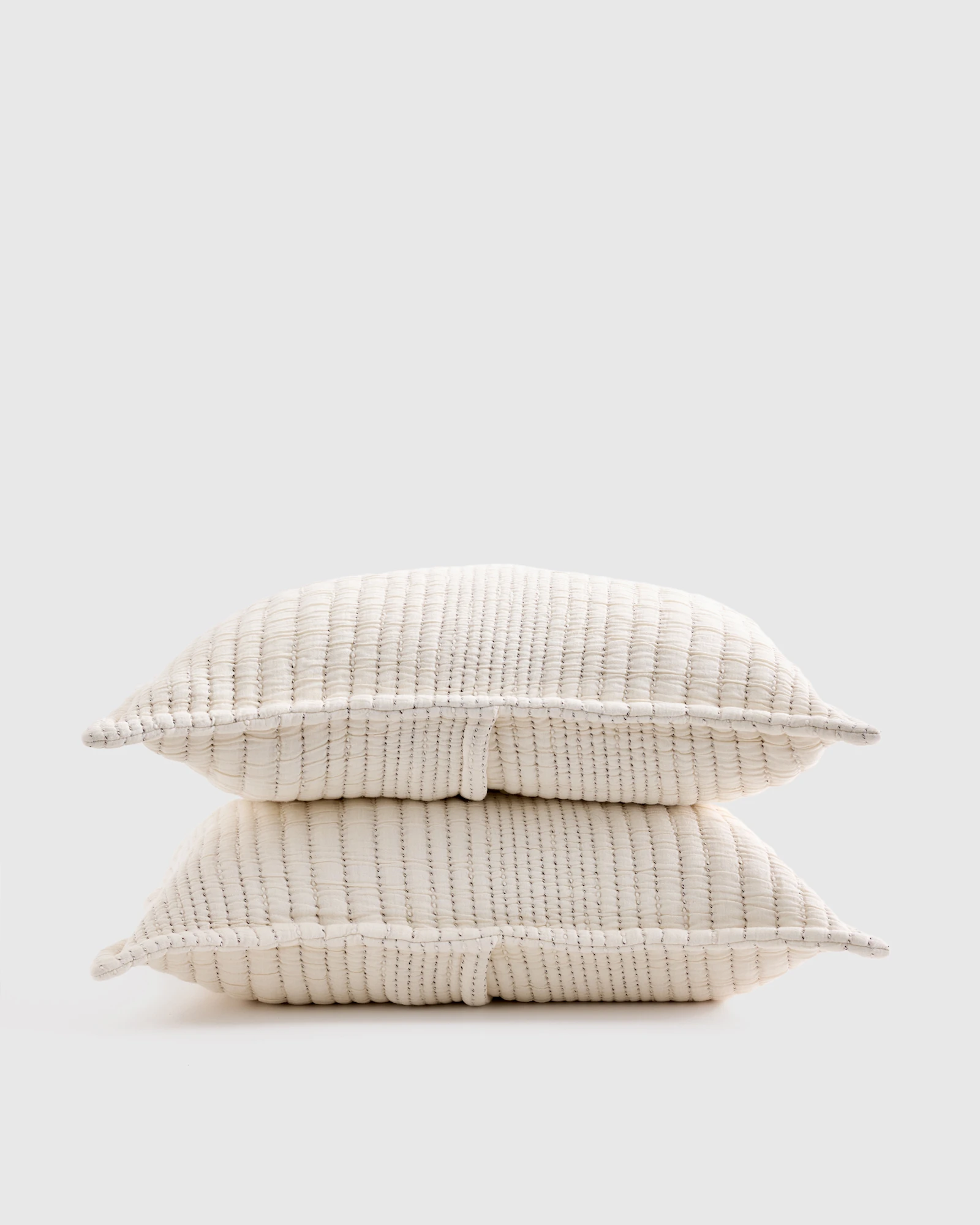 100% Organic Cotton Channel Stitch Sham Set