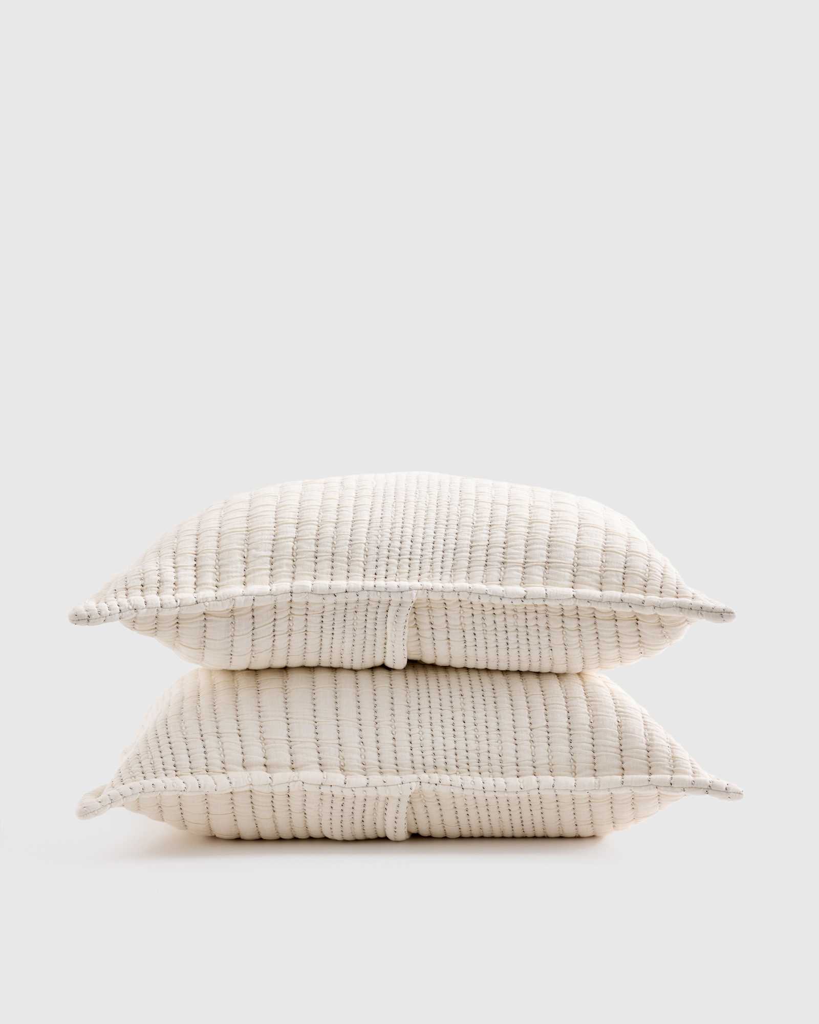 Sham Set Organic Cotton Channel Quilted Sham Set