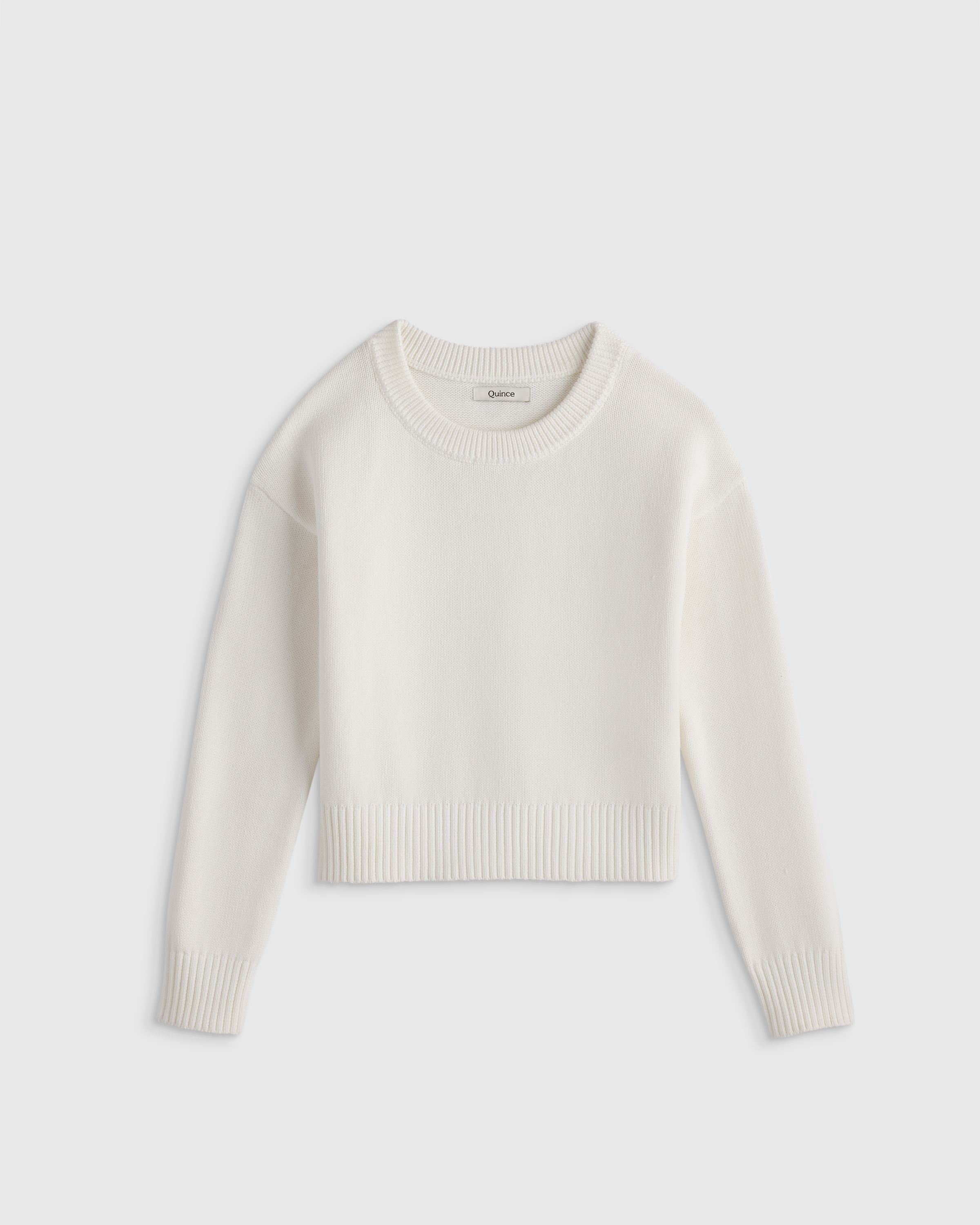 Ivory 100% Organic Cotton Crewneck Sweater