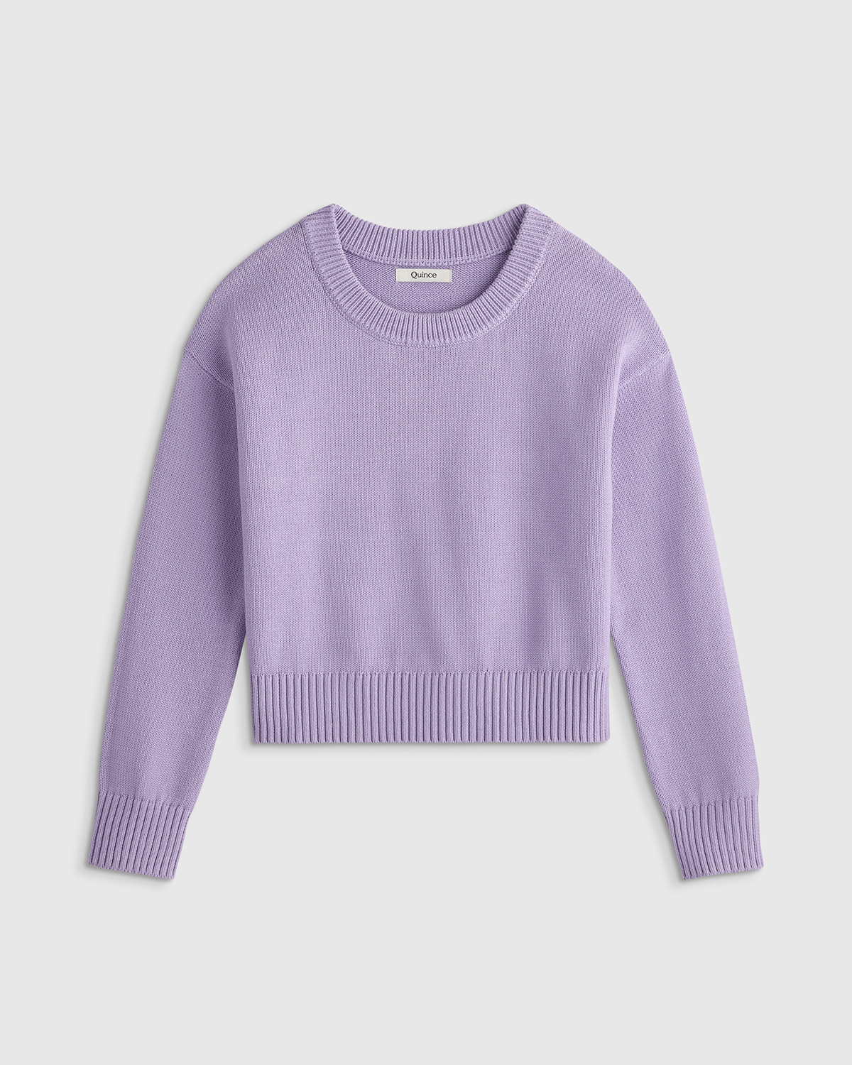 Lilac 100% Organic Cotton Crewneck Sweater