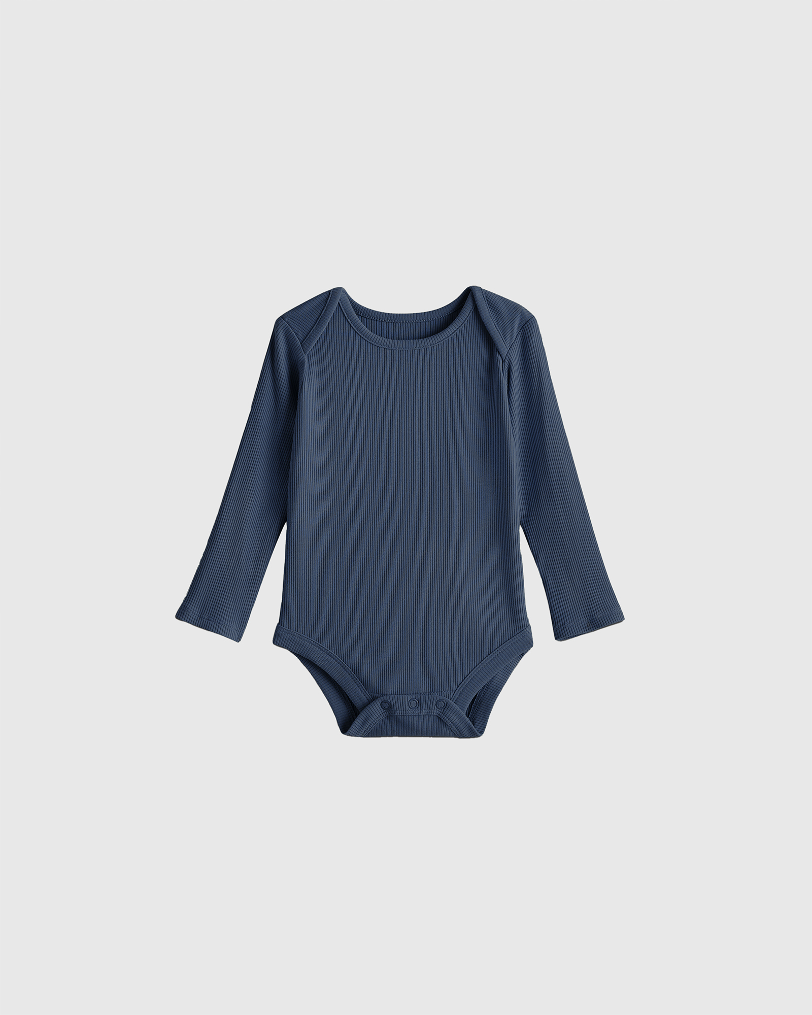 Deep Sea Blue Softest Rib Long Sleeve Bodysuit 