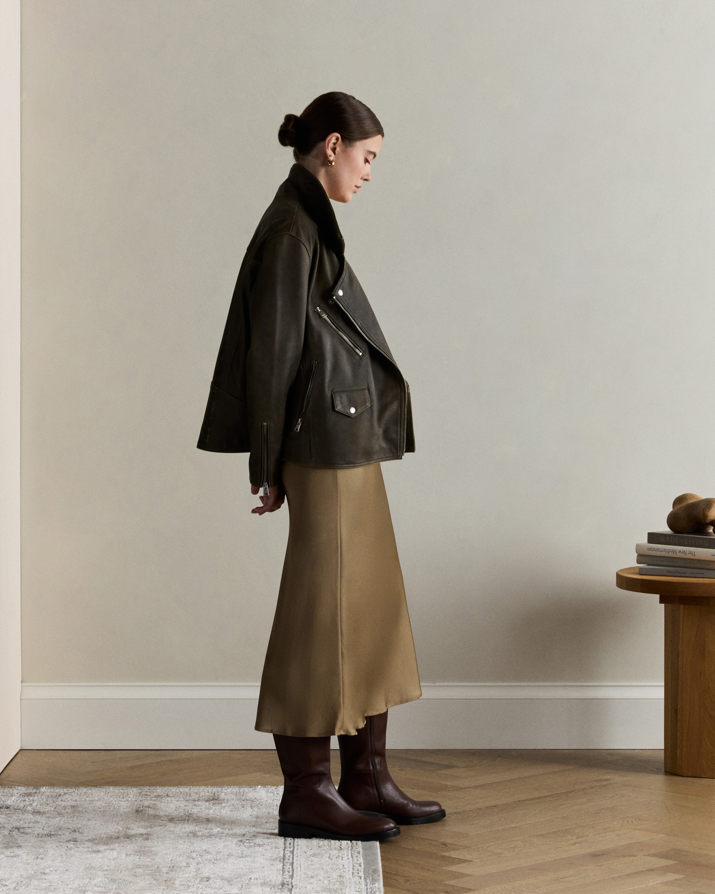 100% Leather Oversized Biker Jacket